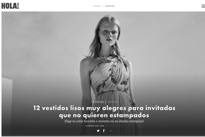 12 vestidos lisos muy alegres para invitadas que no quieren estampados - Bruna