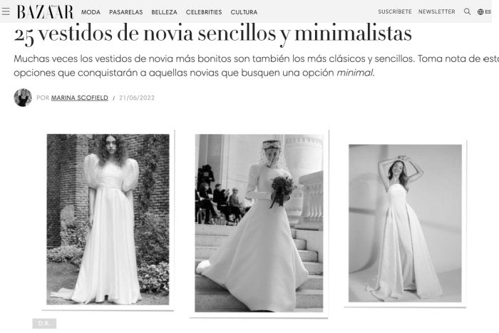 25 vestidos de novia sencillos y minimalistas - Bruna