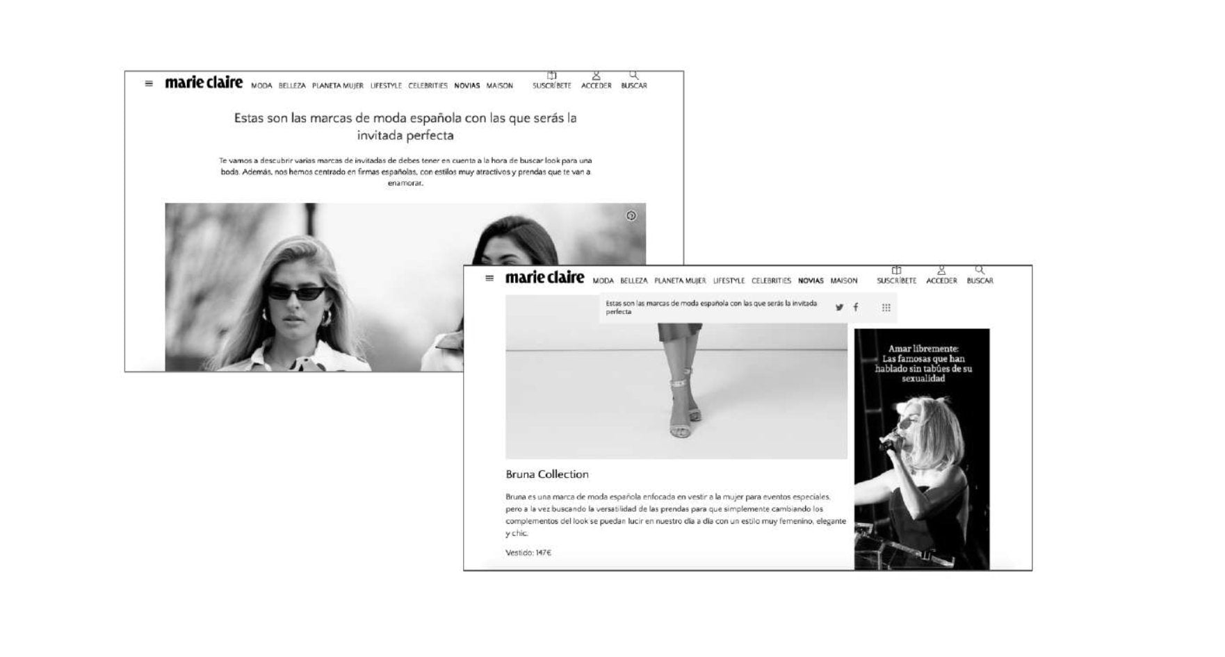 Estas son las marcas de moda española para ser la invitada perfecta - Bruna