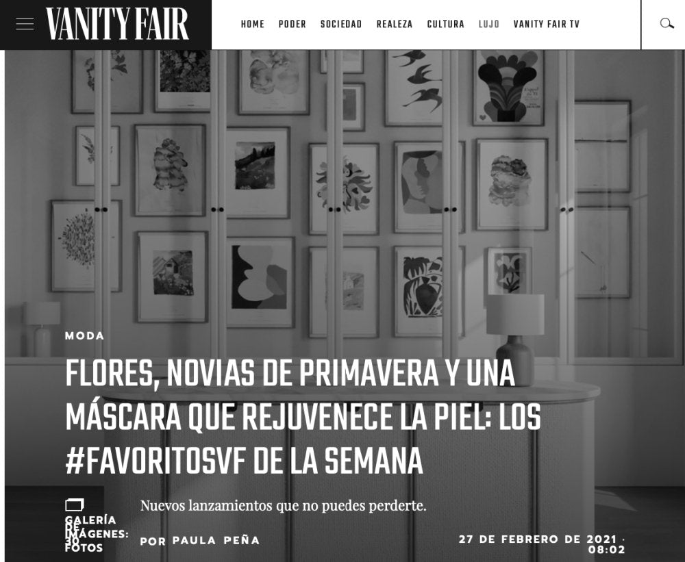 FLORES, NOVIAS DE PRIMAVERA Y UNA MÁSCARA QUE REJUVENECE LA PIEL: LOS #FAVORITOSVF DE LA SEMANA - Bruna
