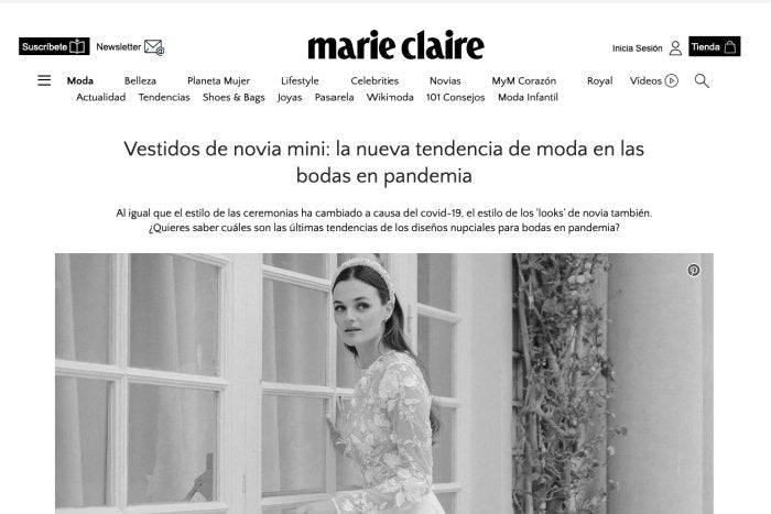 Vestidos de novia mini: la nueva tendencia de moda en las bodas en pandemia - Bruna