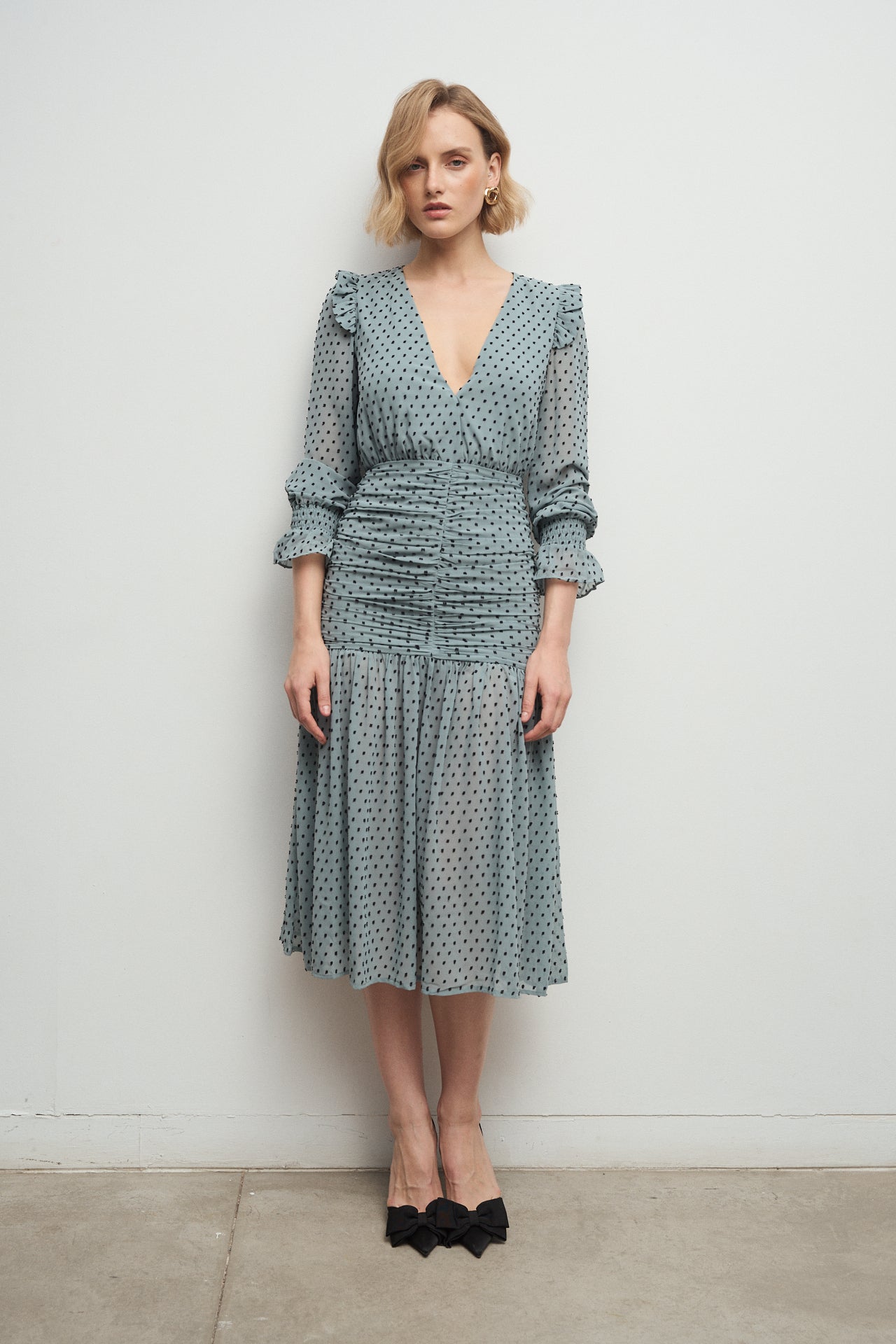 Robe Casilda Plumeti Bleue · Lady B ·