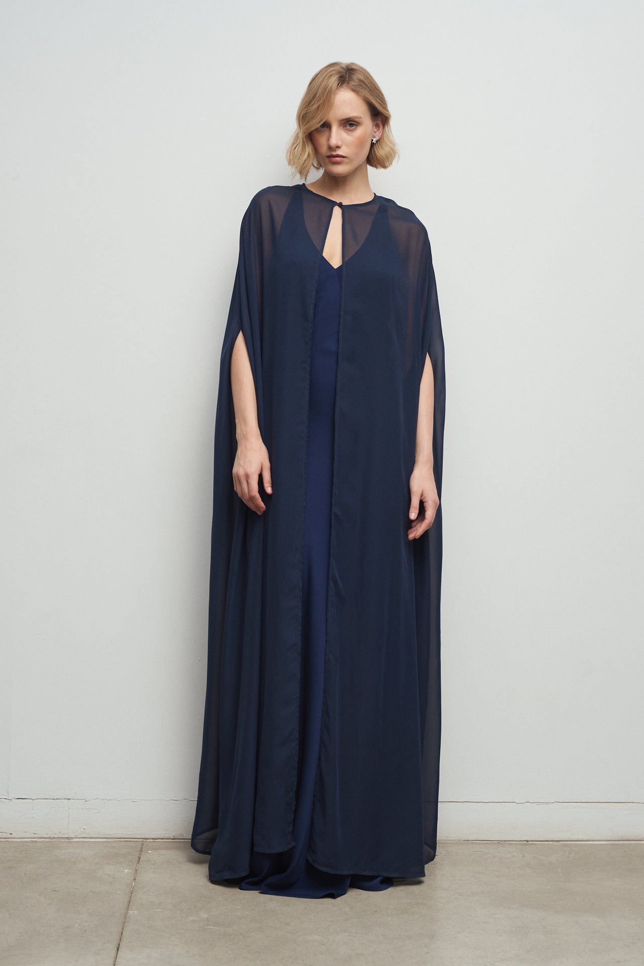 Gunilla Navy Cape · Le Jardin ·