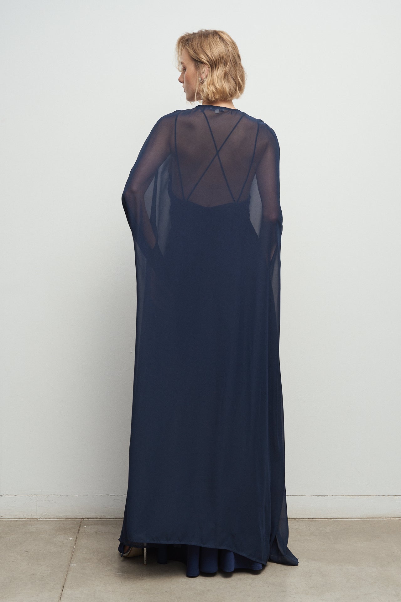 Gunilla Navy Cape · Le Jardin ·
