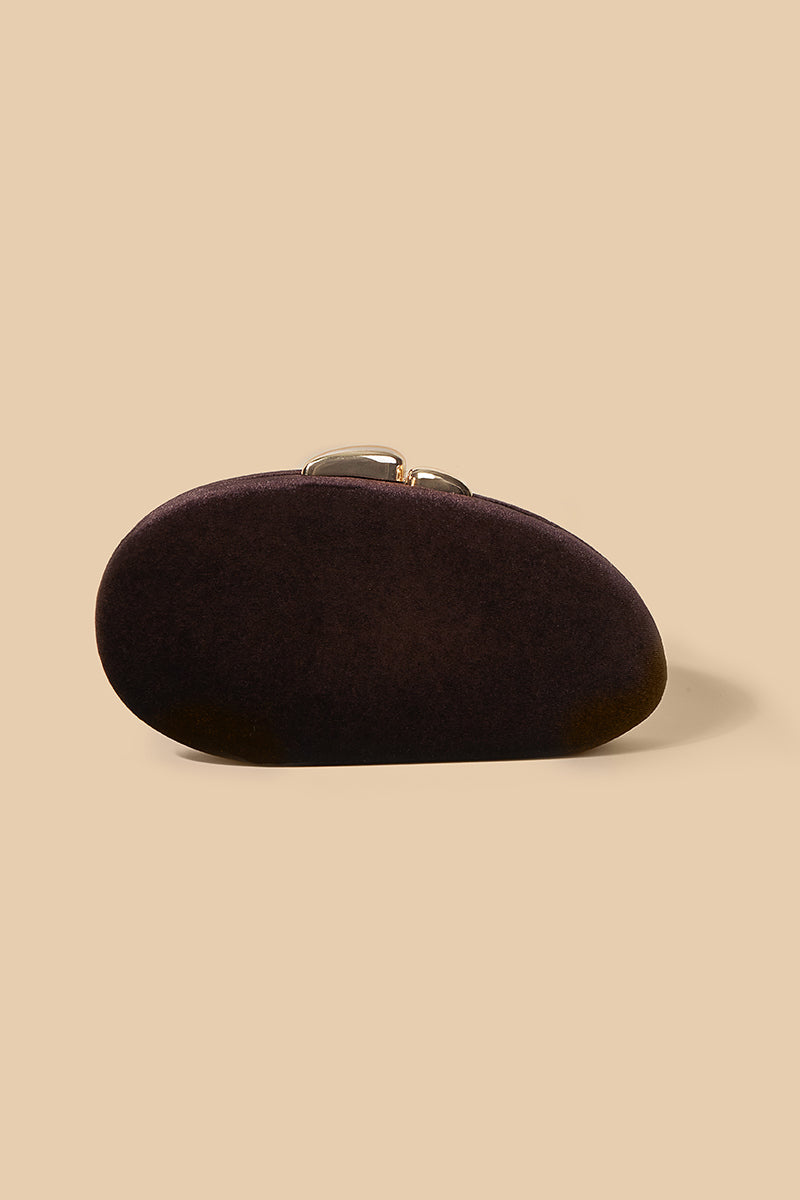 Clutch Velours Marron · Le Marais ·