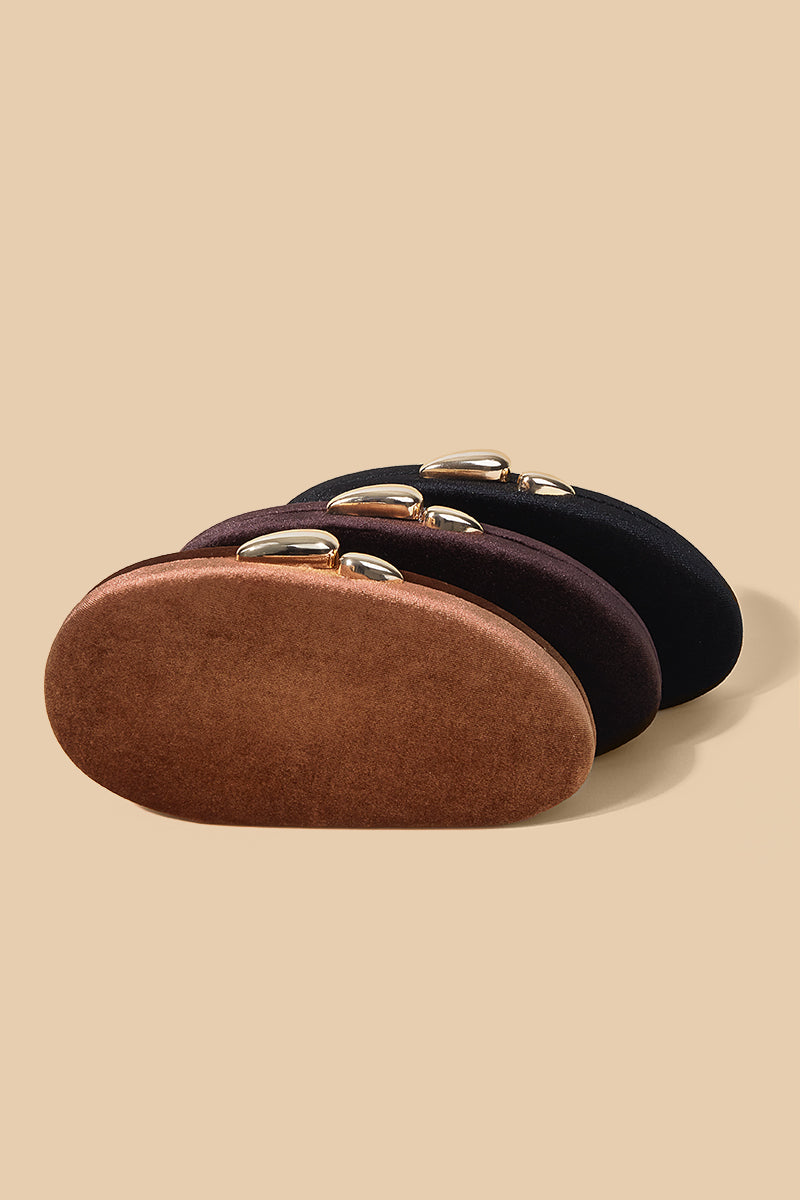 Clutch Velours Marron · Le Marais ·