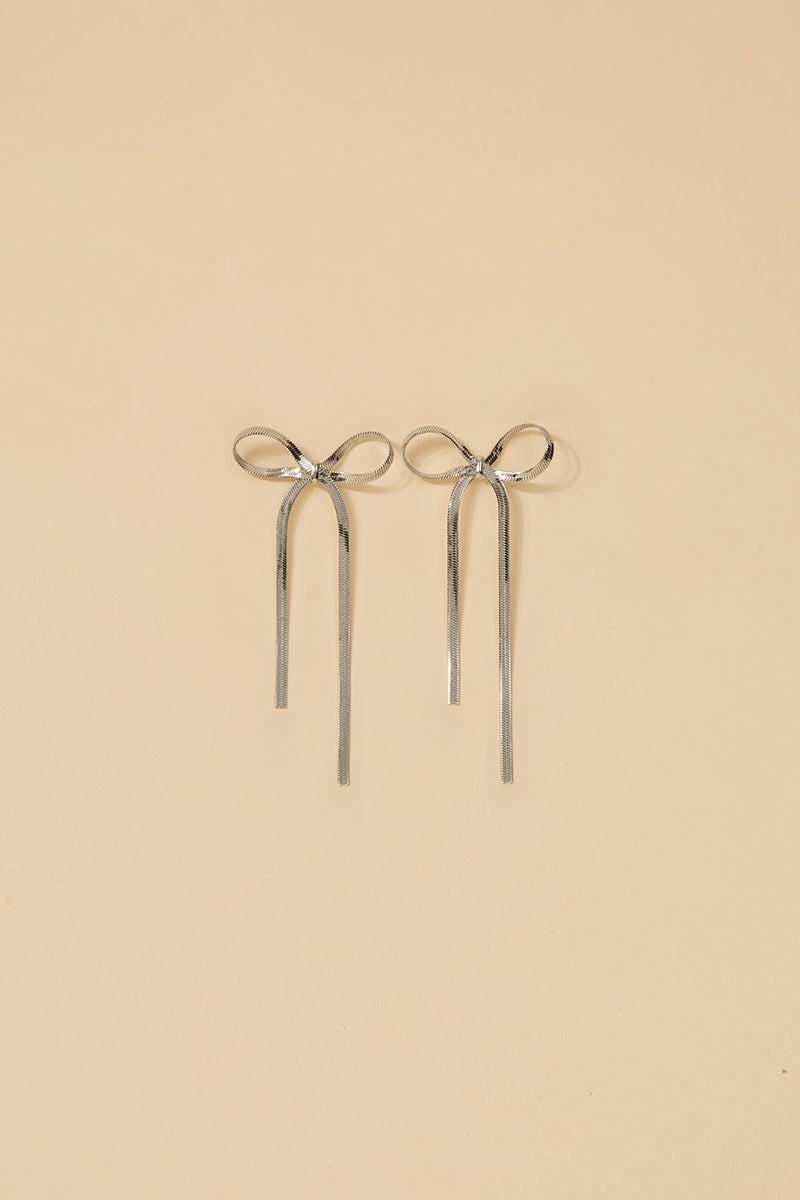 Long Bow Silver Earrings · Allure ·