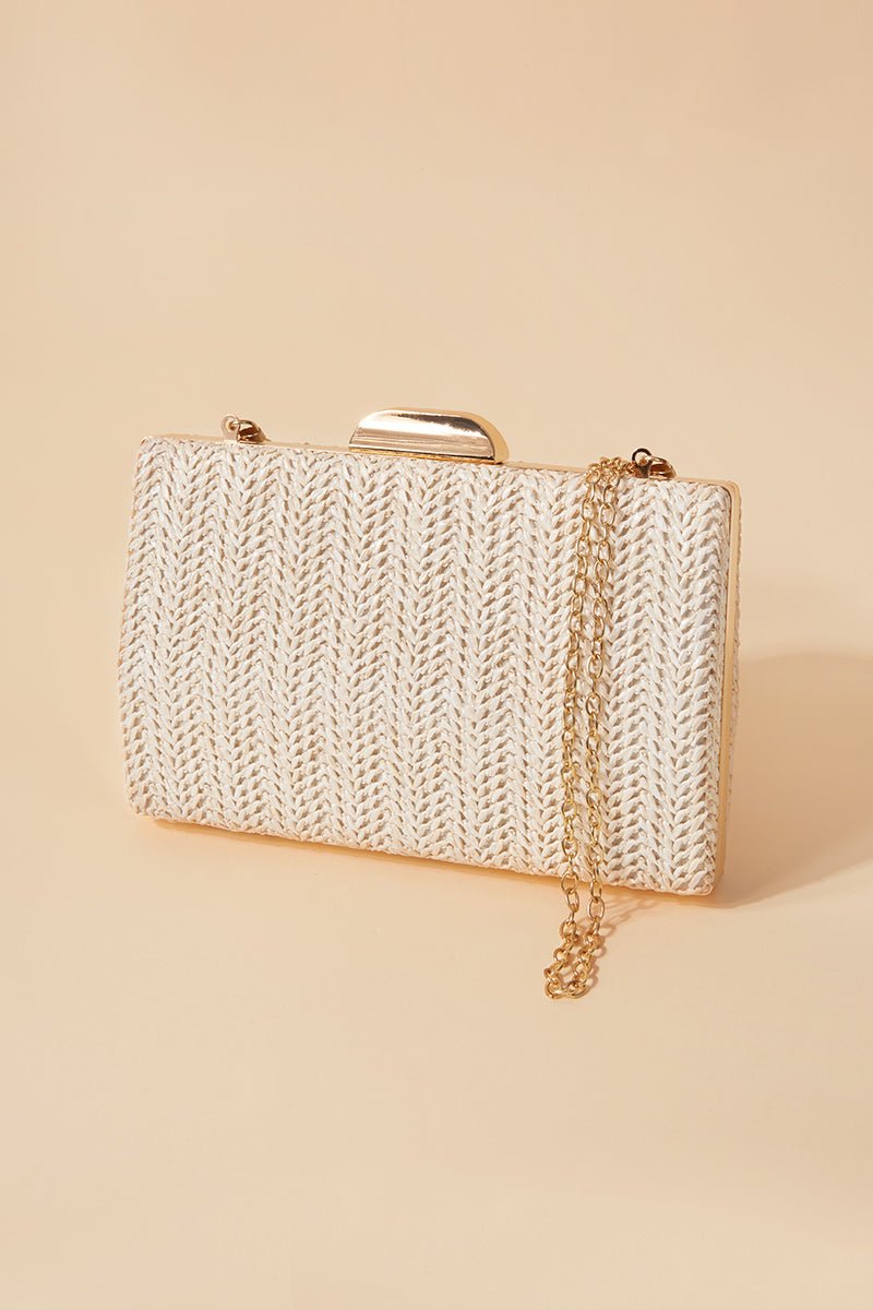 Clutch Rafia Beige · Le Palmier · - Bruna