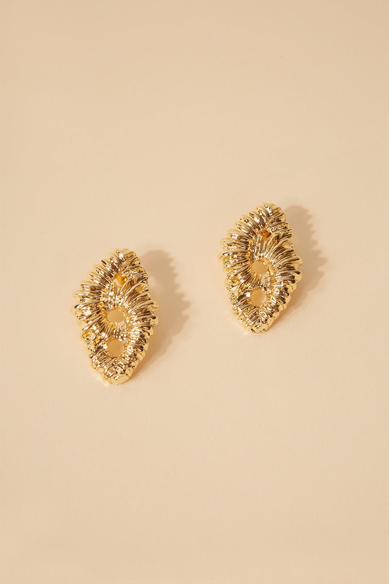 Pendientes Cross Ruched · Playa · - Bruna