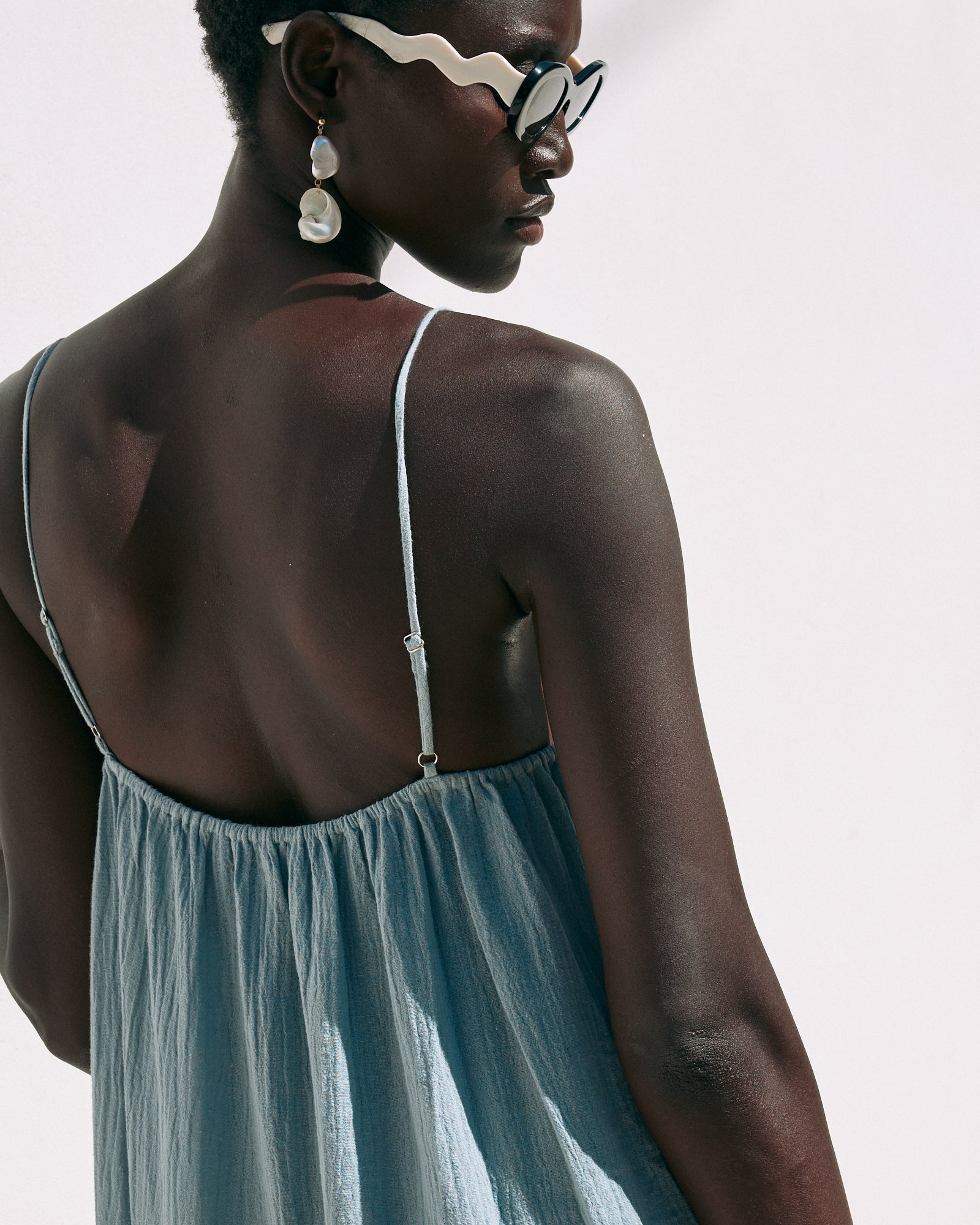 Vestido Faro Azul · Playa · - Bruna