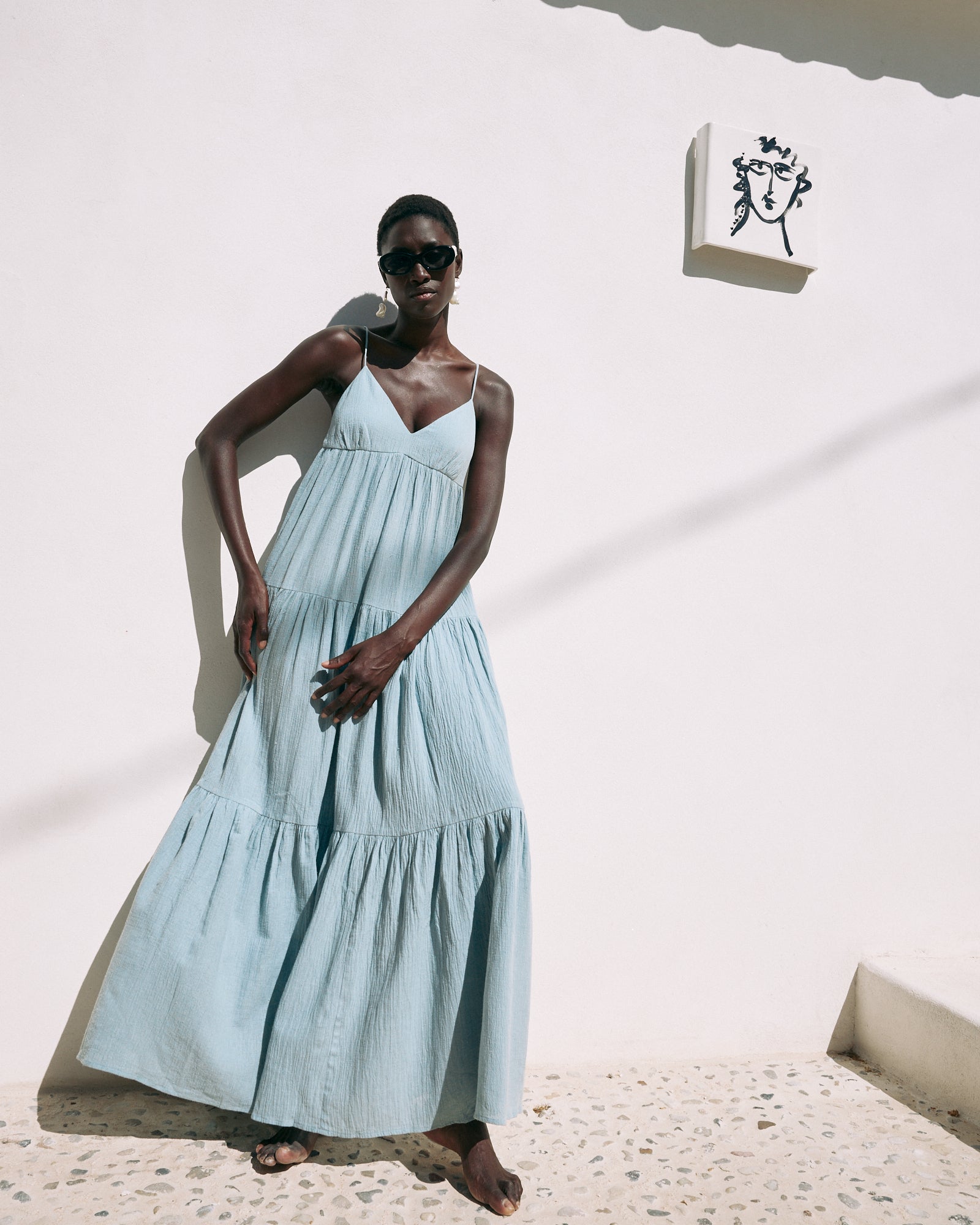 Vestido Faro Azul · Playa · - Bruna