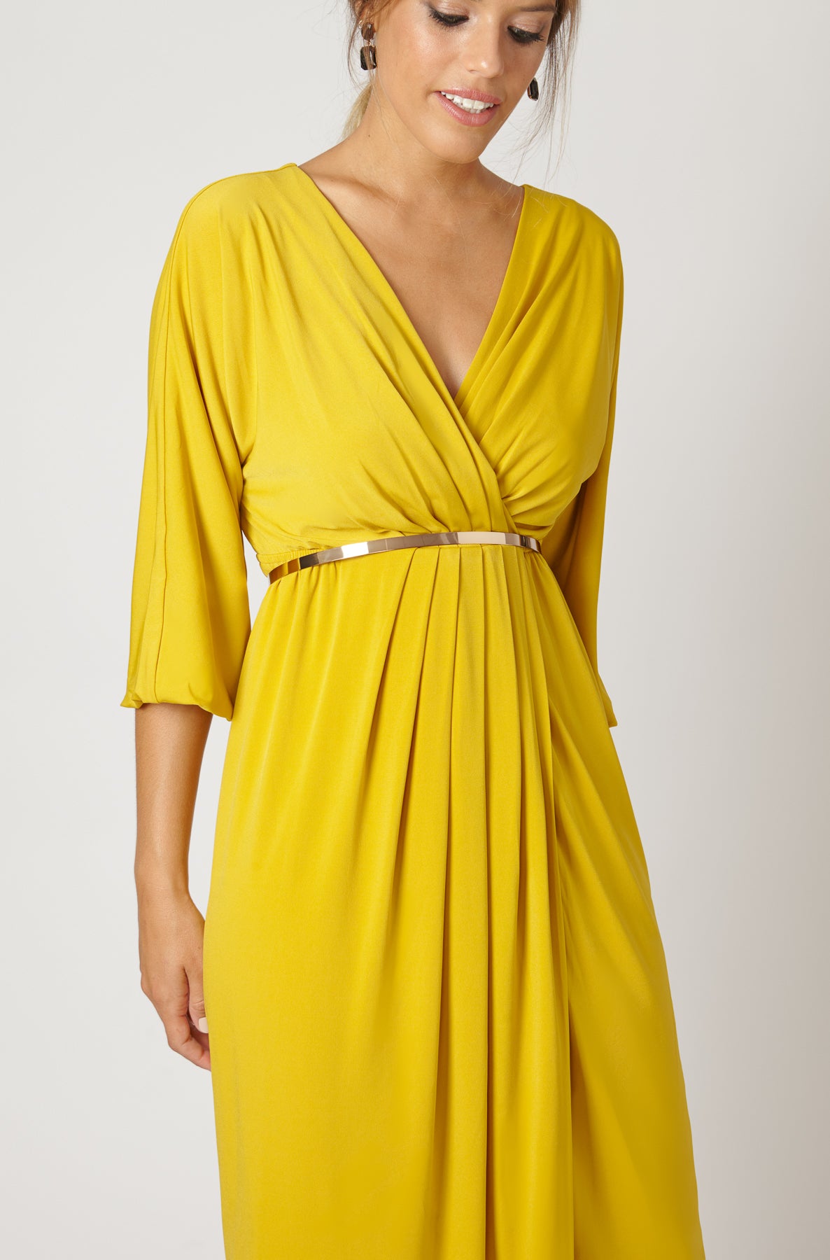 Vestido Lela Mostaza SS19 - brunacoleccion bruna invitadaperfecta invitadaboda invitadabruna boda guest wedding