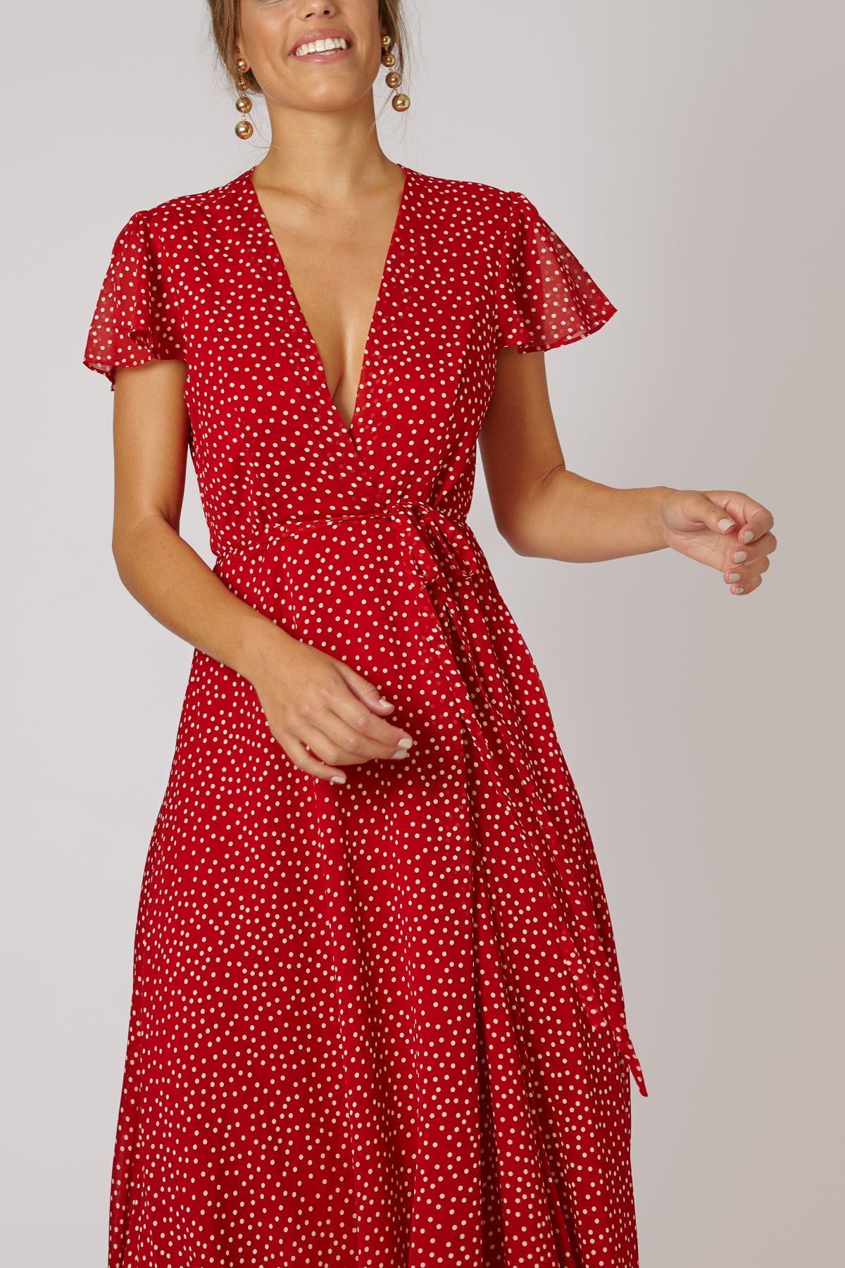 Vestido Lena Lunares Rojo/Crema SS19 - brunacoleccion bruna invitadaperfecta invitadaboda invitadabruna boda guest wedding
