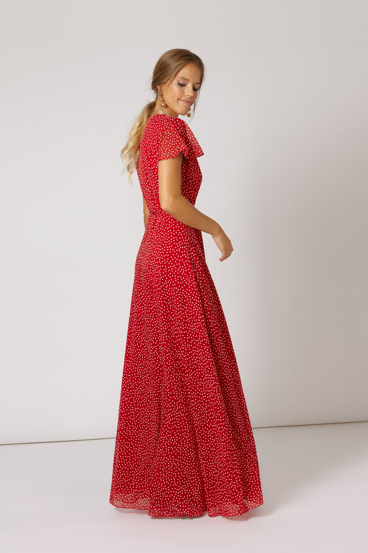 Vestido Lena Lunares Rojo/Crema SS19 - brunacoleccion bruna invitadaperfecta invitadaboda invitadabruna boda guest wedding