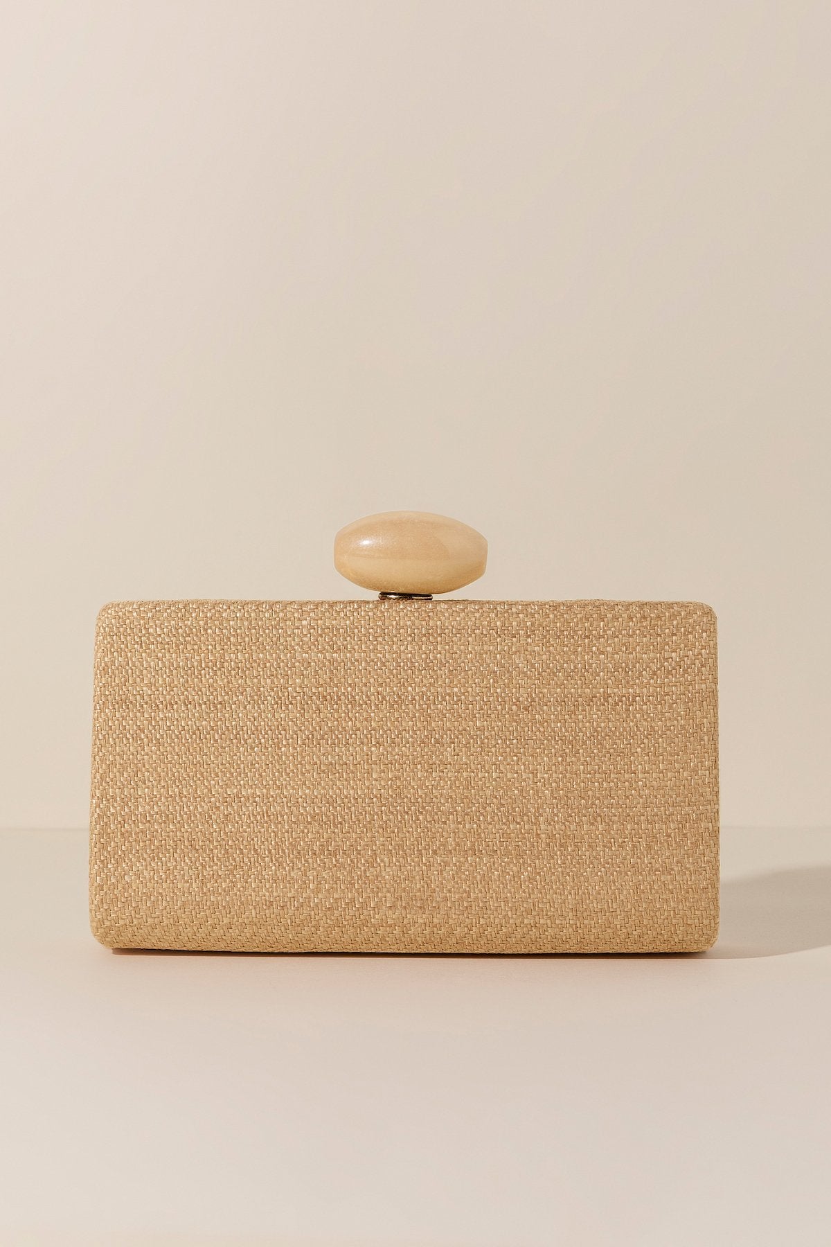 Clutch Hueso Rafia Beige · Rivera · - Bruna