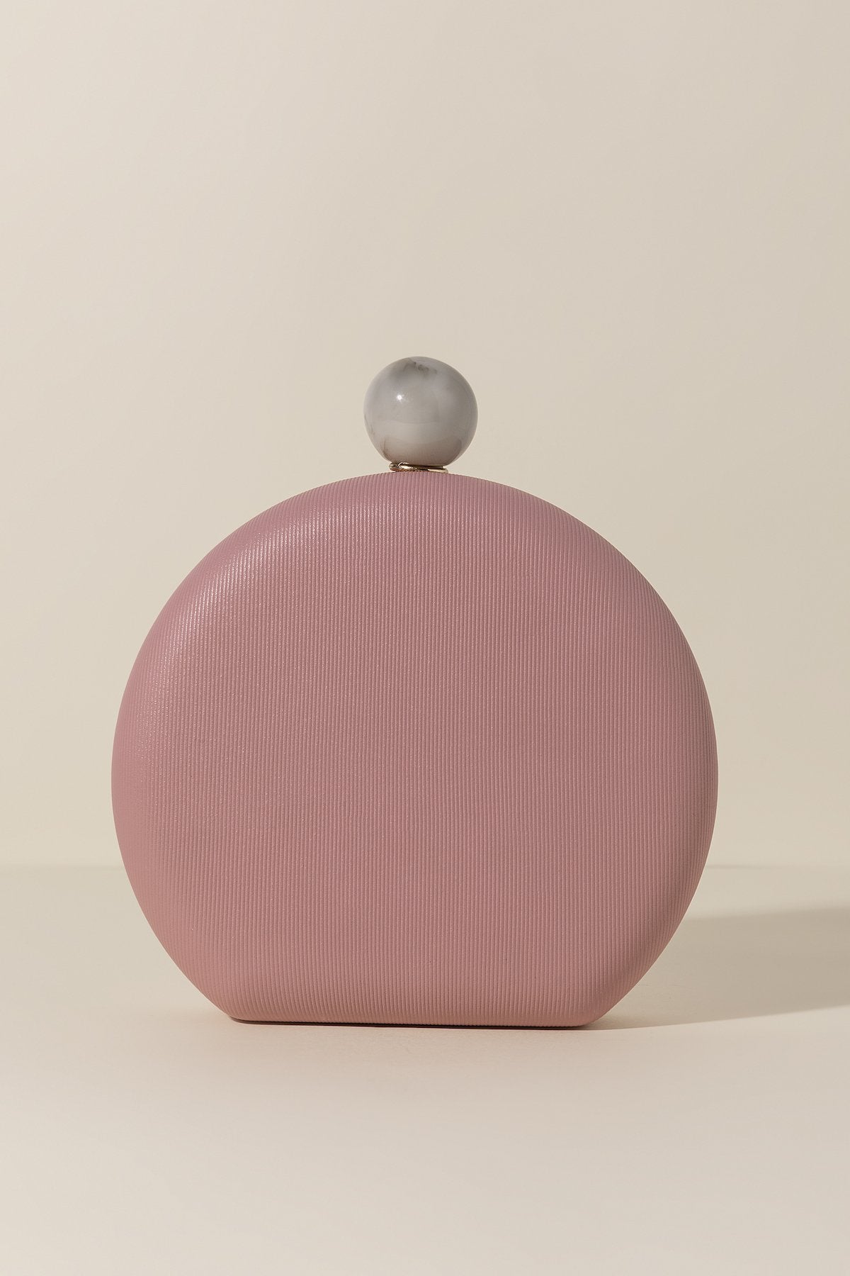 Clutch PillBox Hueso Rosa Peonia · Rivera · - Bruna