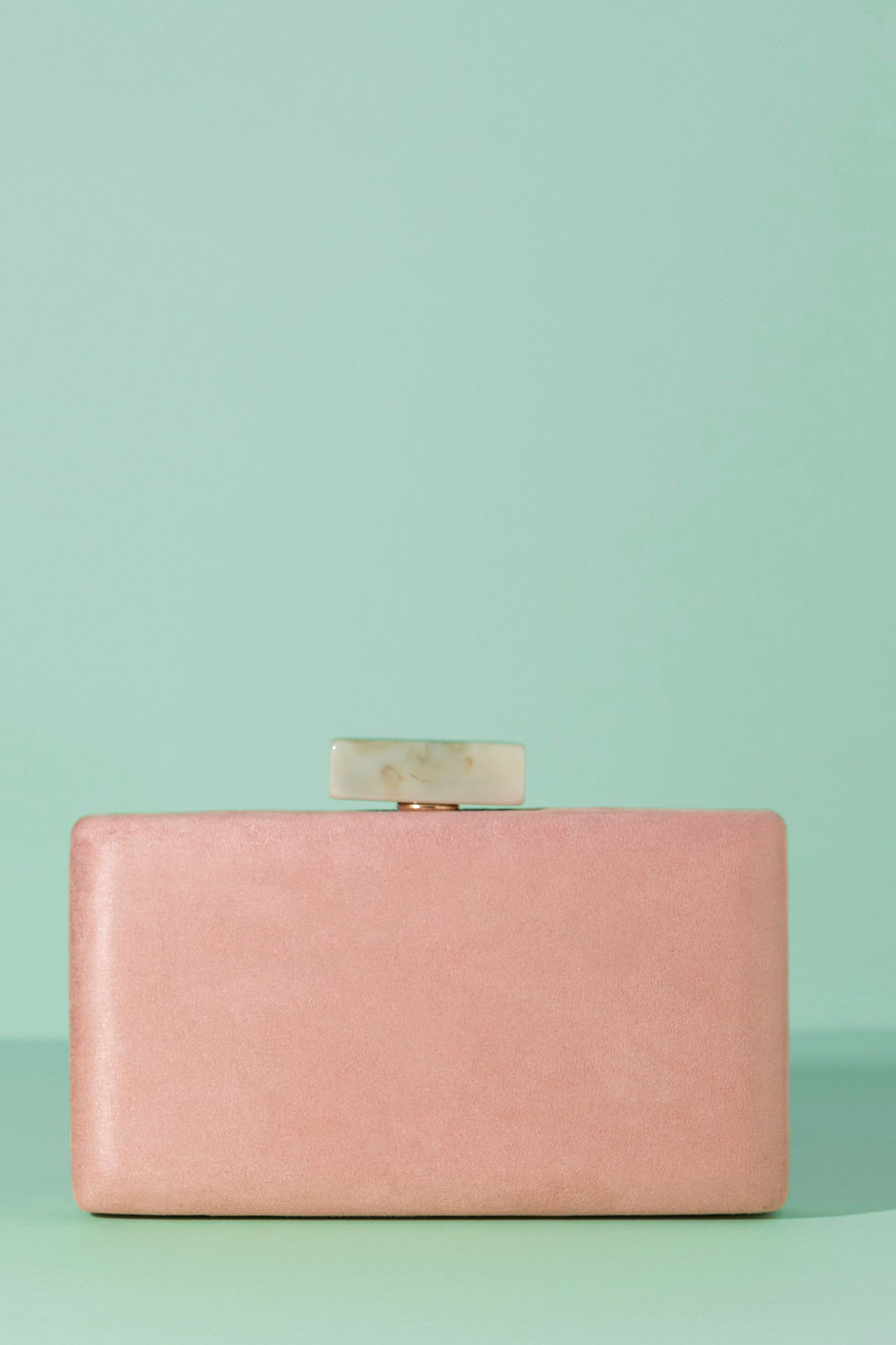 Clutch Rectangular Slim Hueso Rosa Suede Spring20 - brunacoleccion bruna invitadaperfecta invitadaboda invitadabruna boda guest wedding