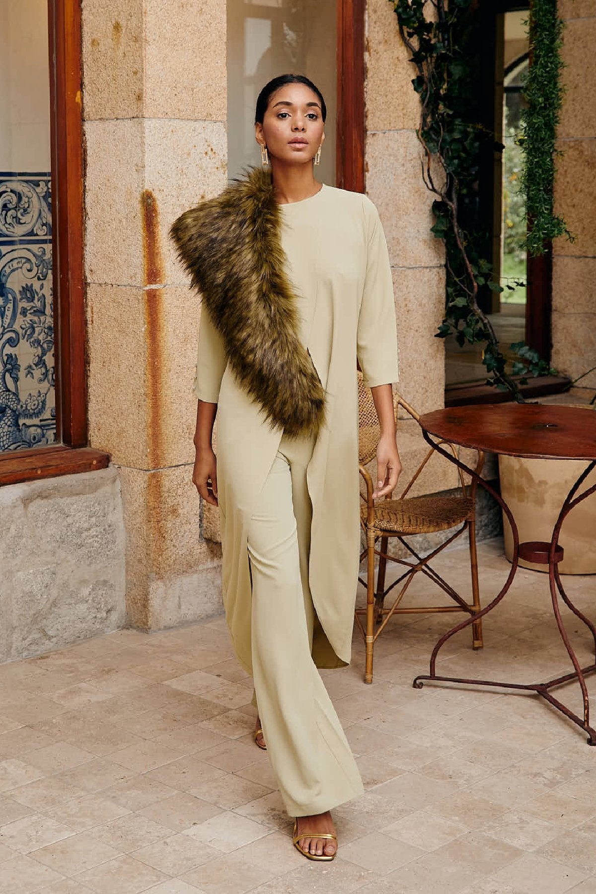 Conjunto Top + Pantalon Doris Sage · Alegoria · - Bruna