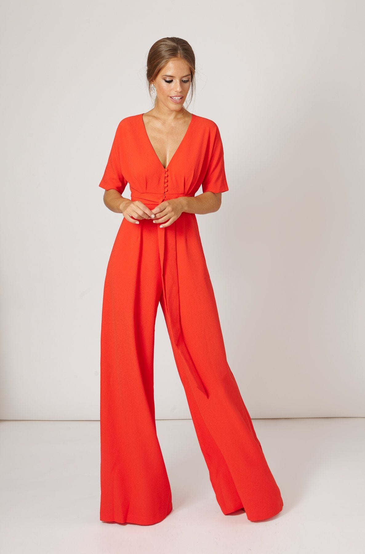 Jumpsuit Ropa De Mujer Monos Largos Mono Rojo Look Mono Largo Boda