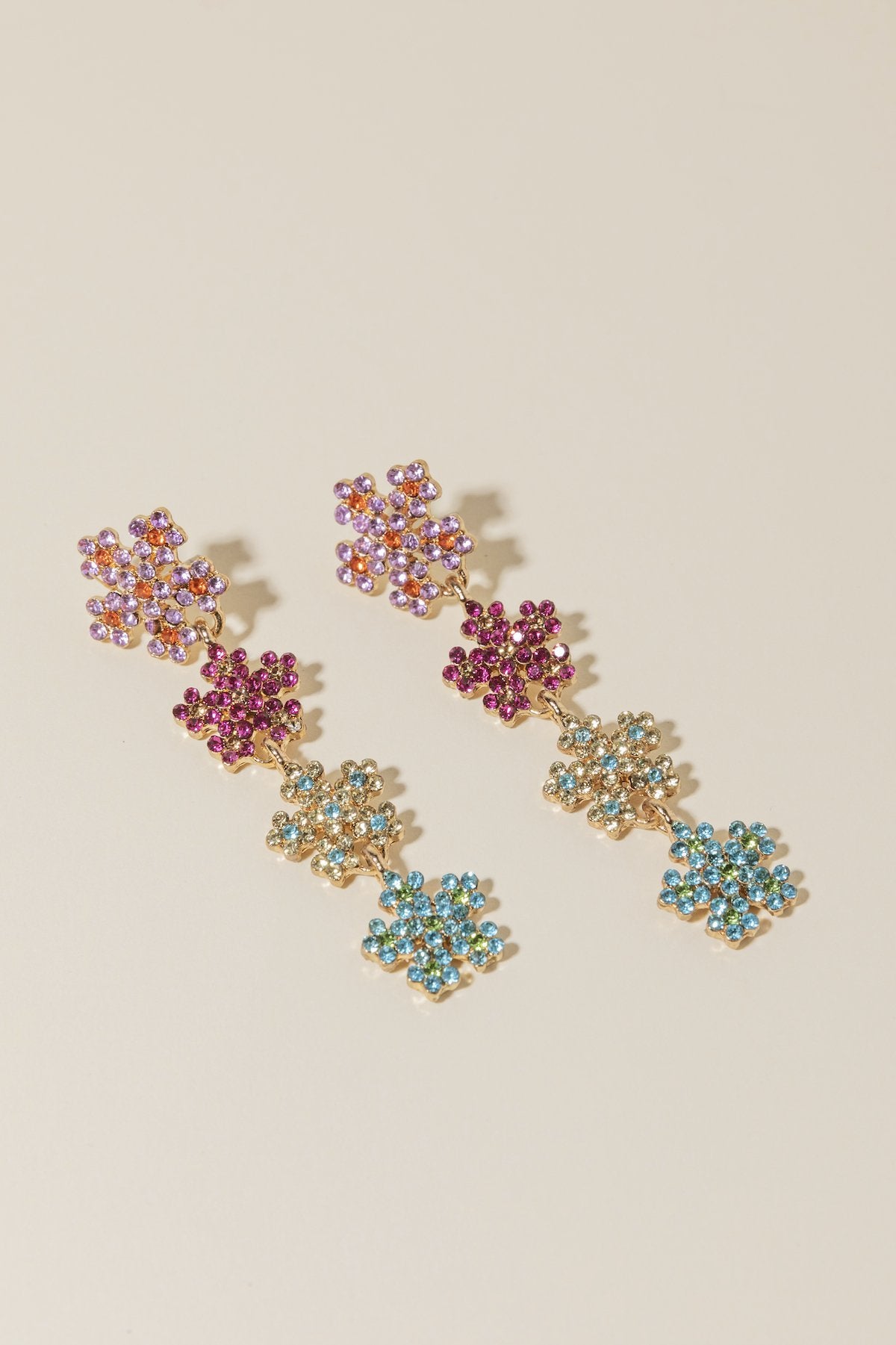 Pendientes Four Flowers Multicolor · Rivera · - Bruna