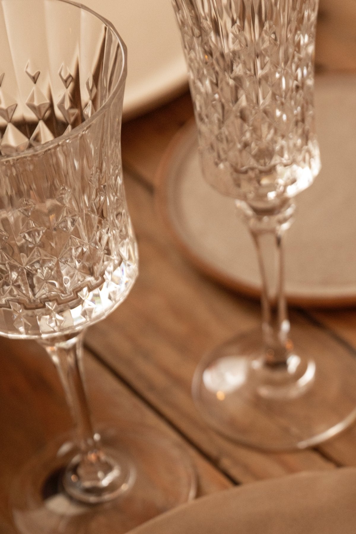 Set de 4 Copas de Vino Tallado Alice · Deco · - Bruna