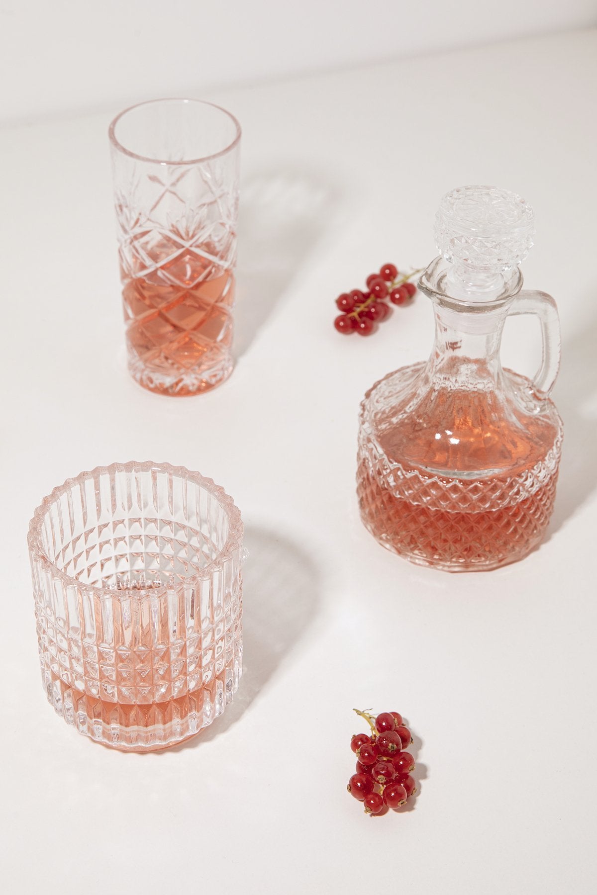 Vaso de Vidrio Tallado Caroline · Deco · - Bruna