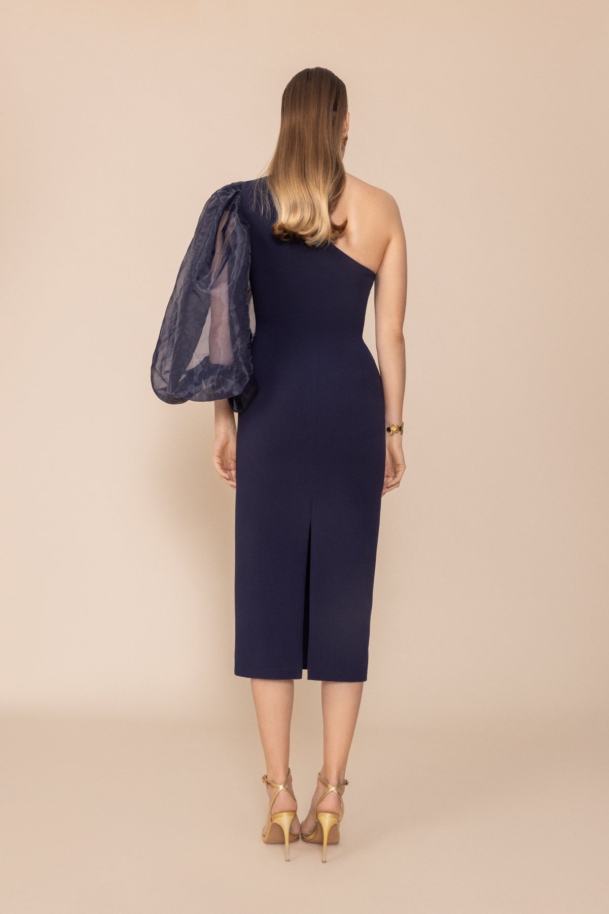 Vestido Charlotte Navy · Flora · - Bruna