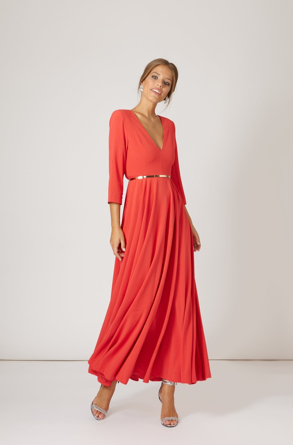 Vestido Fifi Rojo Coral · Iconics · - Bruna