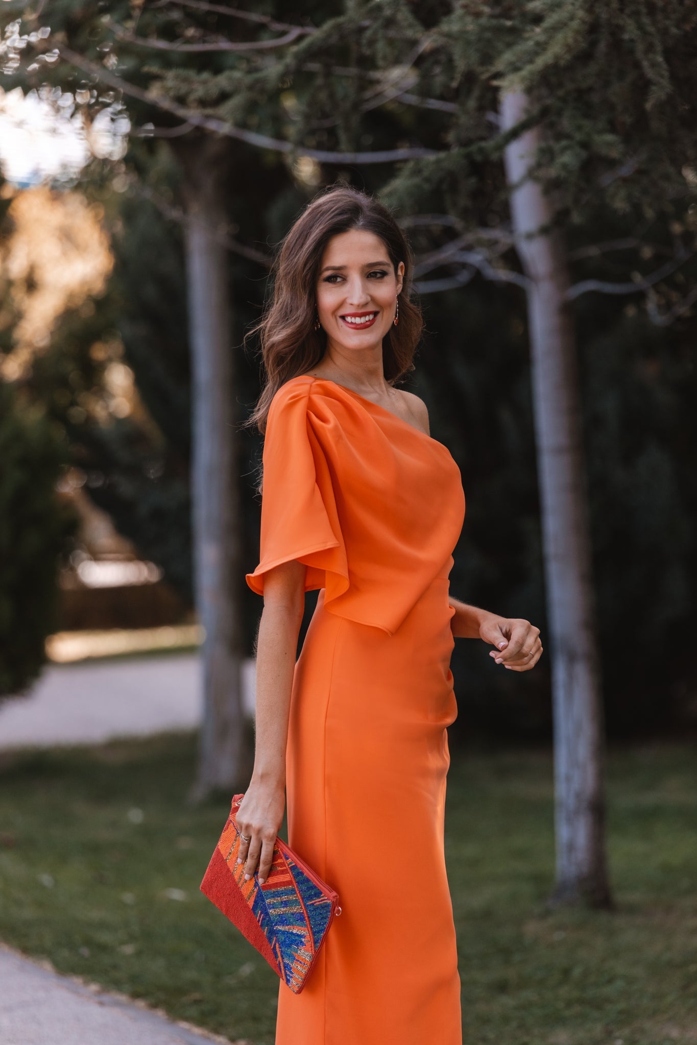 Vestido Marcela Orange · Wisteria · - Bruna