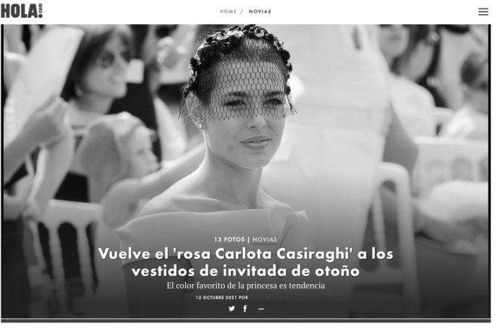 Vuelve el 'rosa Carlota Casiraghi' a los vestidos de invitada de otoño - Bruna