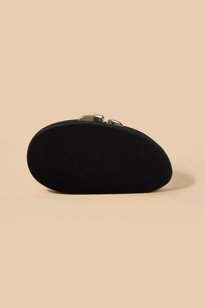 Clutch Velours Negro · Le Marais ·