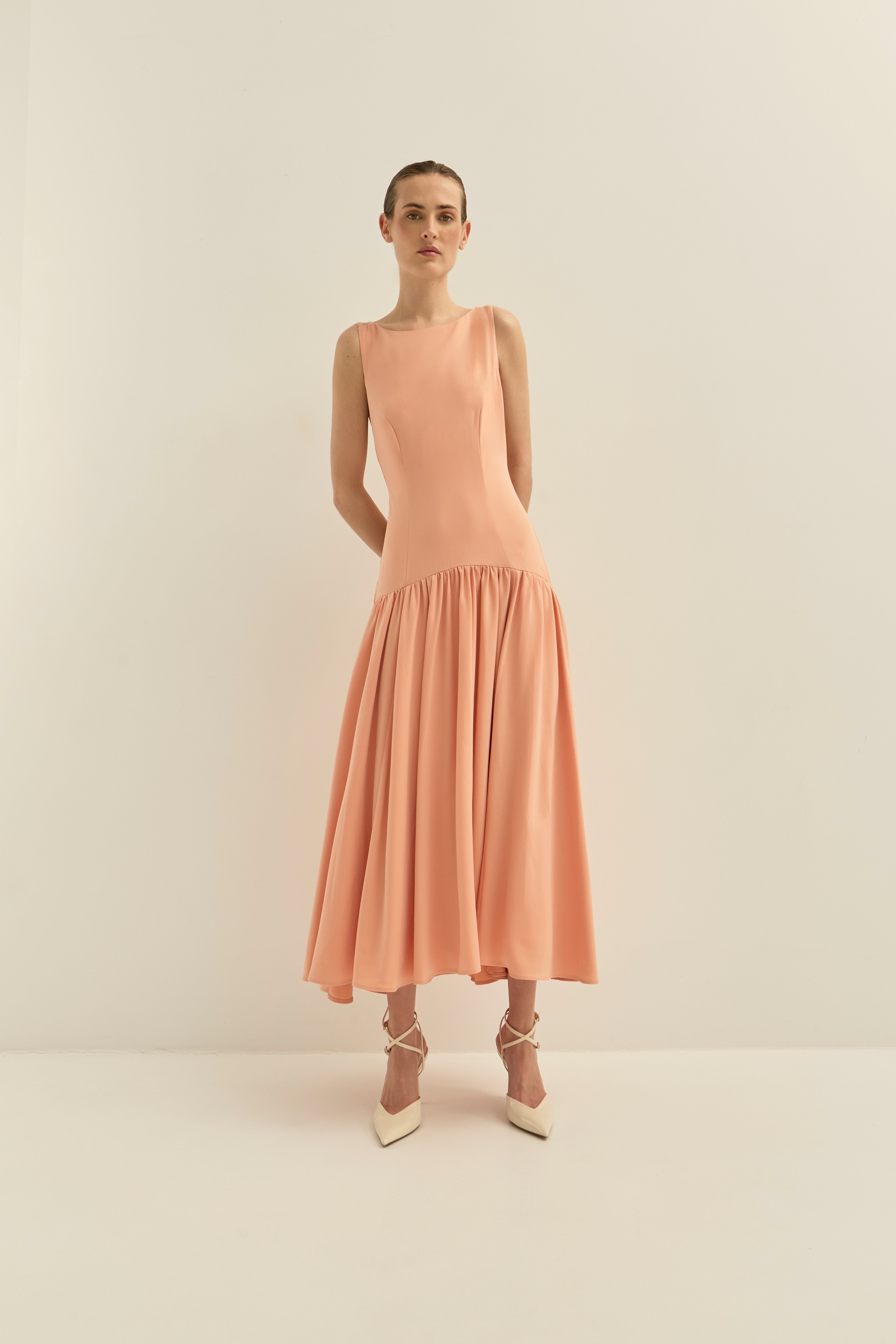 Vestido Mica Apricot · Allegra ·