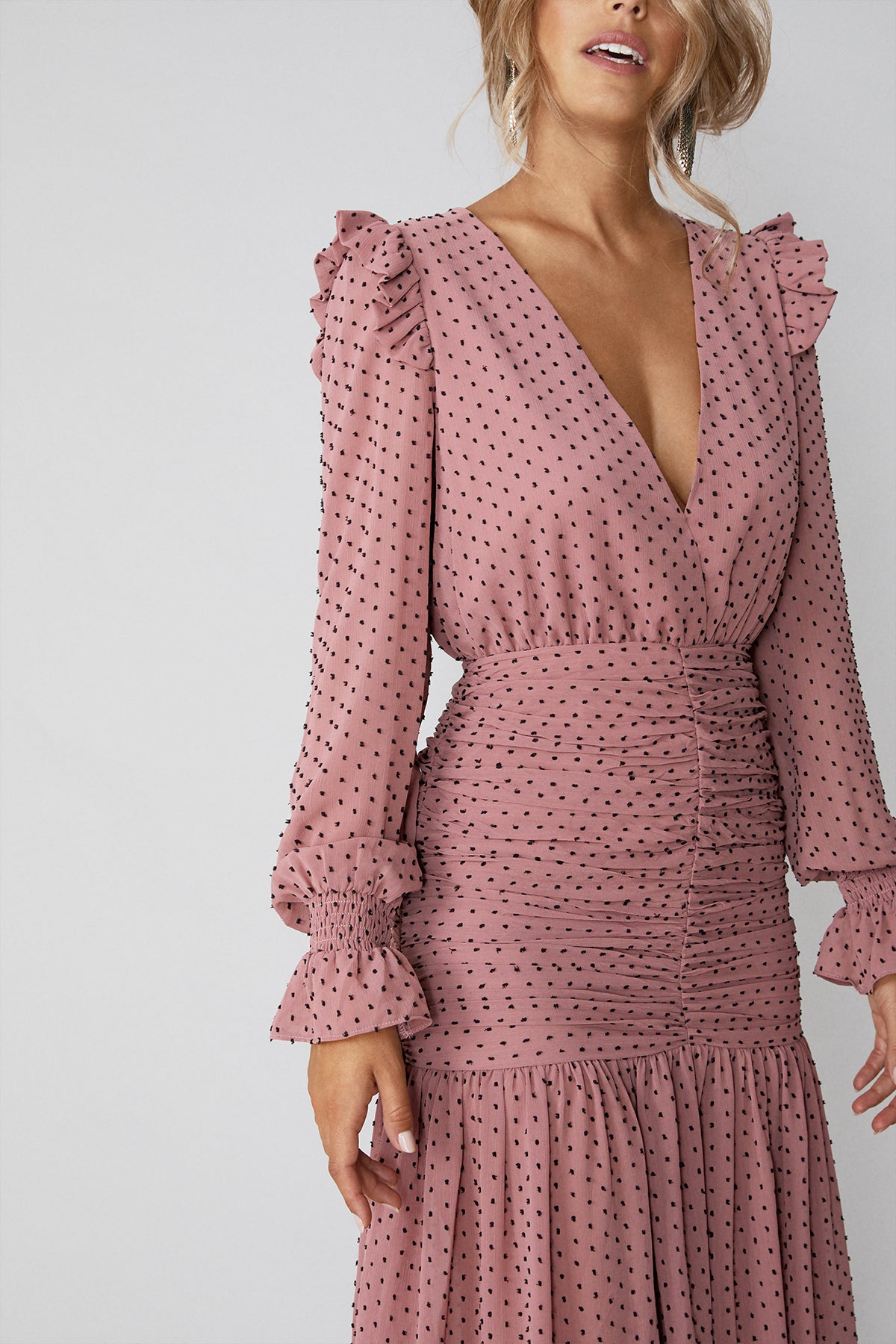 Casilda Plumeti Lipstick Pink Dress · Lady B ·