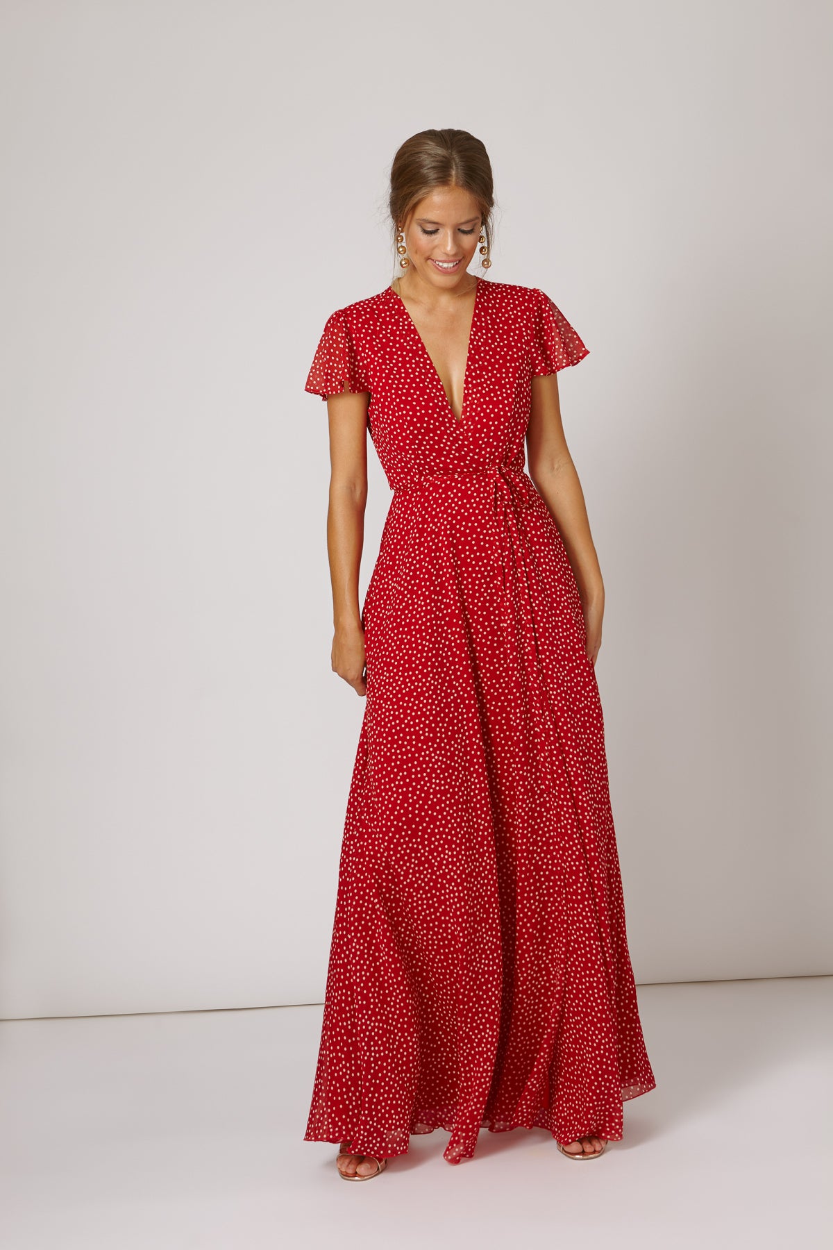 Vestido Lena Lunares Rojo/Crema SS19 - brunacoleccion bruna invitadaperfecta invitadaboda invitadabruna boda guest wedding 