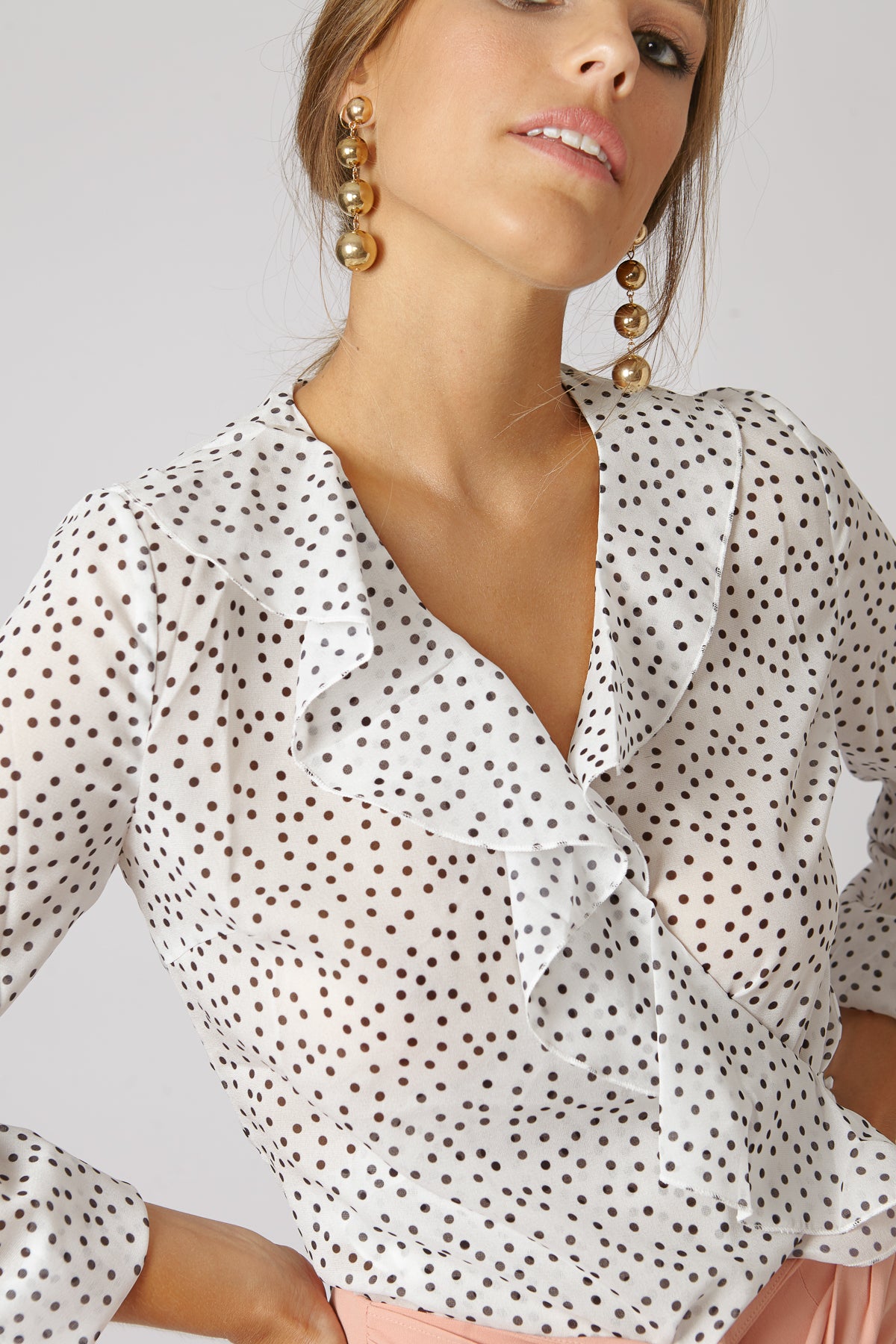 Top Dido Lunares B/N SS19 - brunacoleccion bruna invitadaperfecta invitadaboda invitadabruna boda guest wedding 