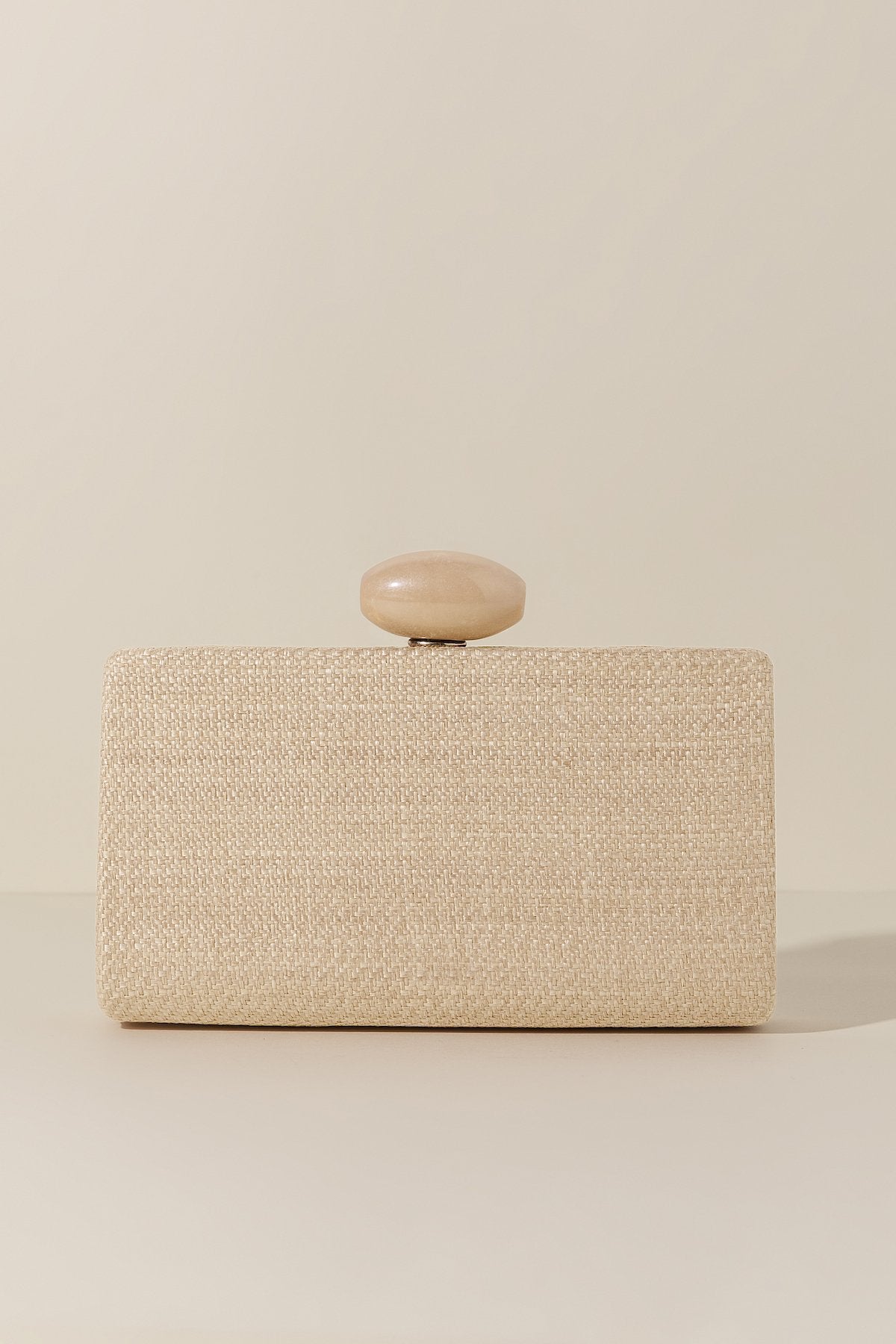 Clutch Hueso Rafia Crema · Rivera · - Bruna