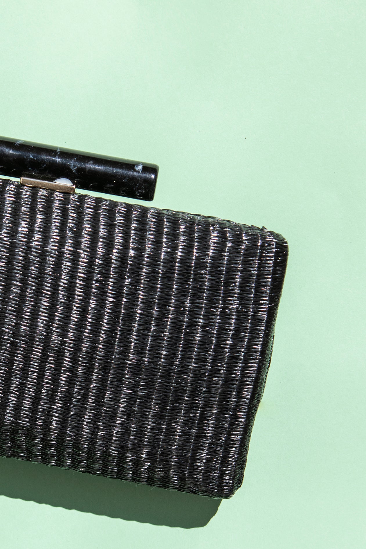 Clutch Hueso Rafia Negro Rectangular Spring20 - brunacoleccion bruna invitadaperfecta invitadaboda invitadabruna boda guest wedding 