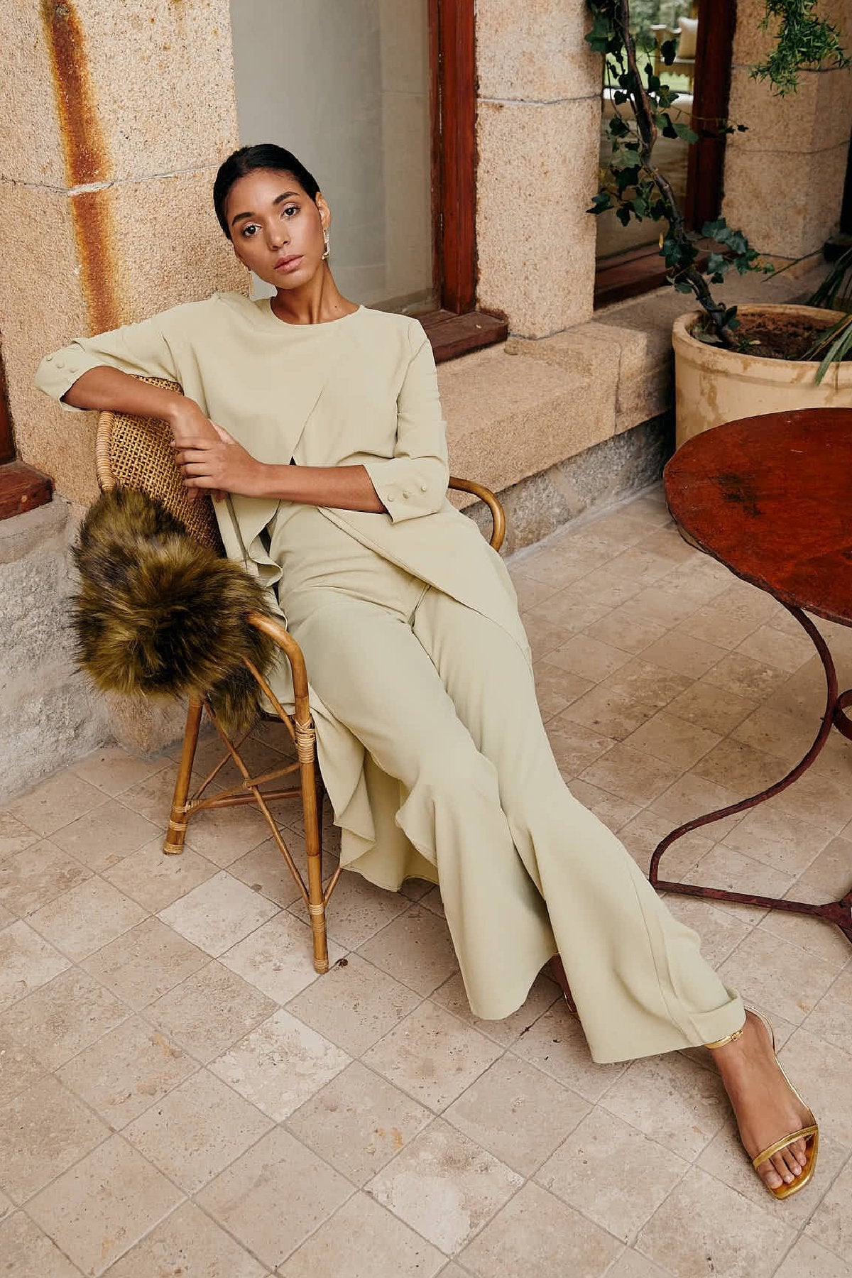 Conjunto Top + Pantalon Doris Sage · Alegoria · - Bruna