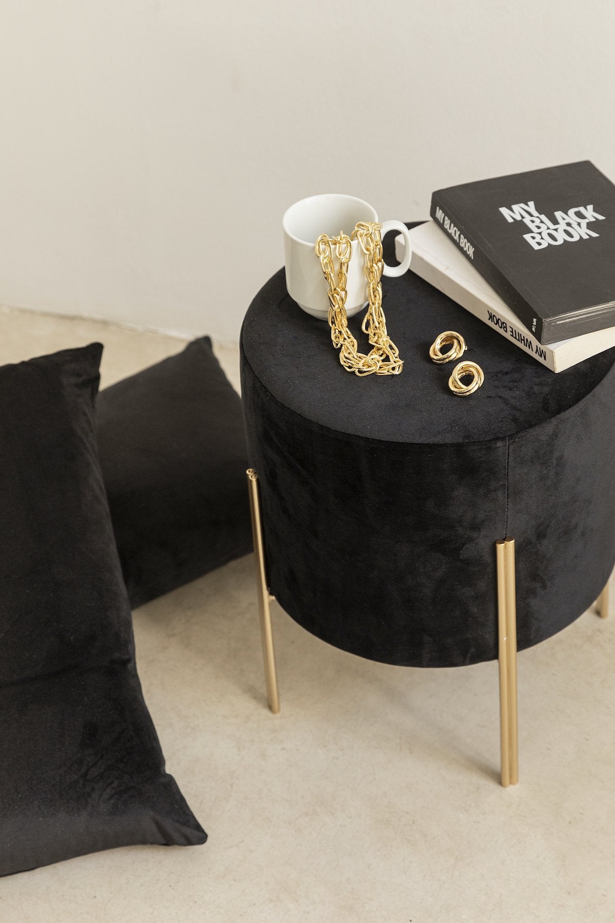 Set de 4 tazas de café con soporte dorado · Deco · - Bruna
