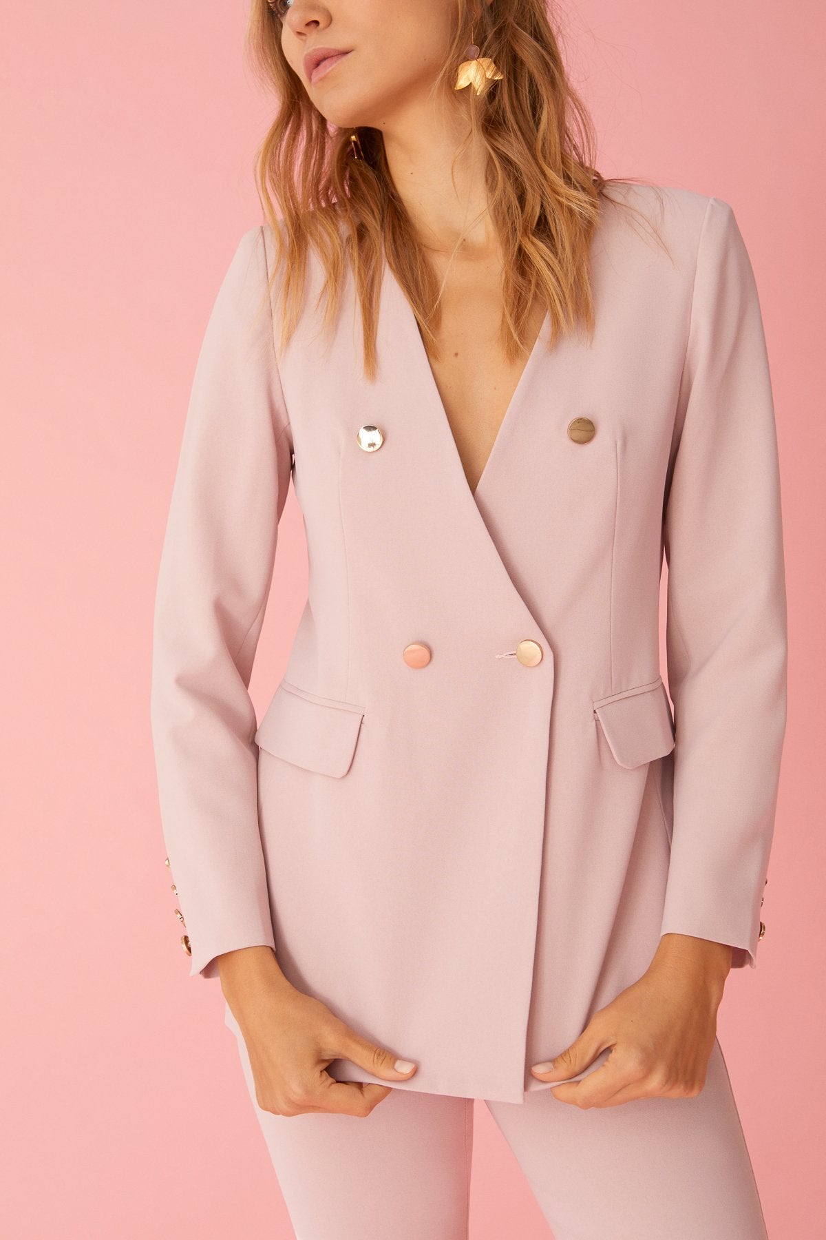 Traje Chaqueta Cornelia & Pantalon Alexandra Rosa · Pretty in Pink · - Bruna