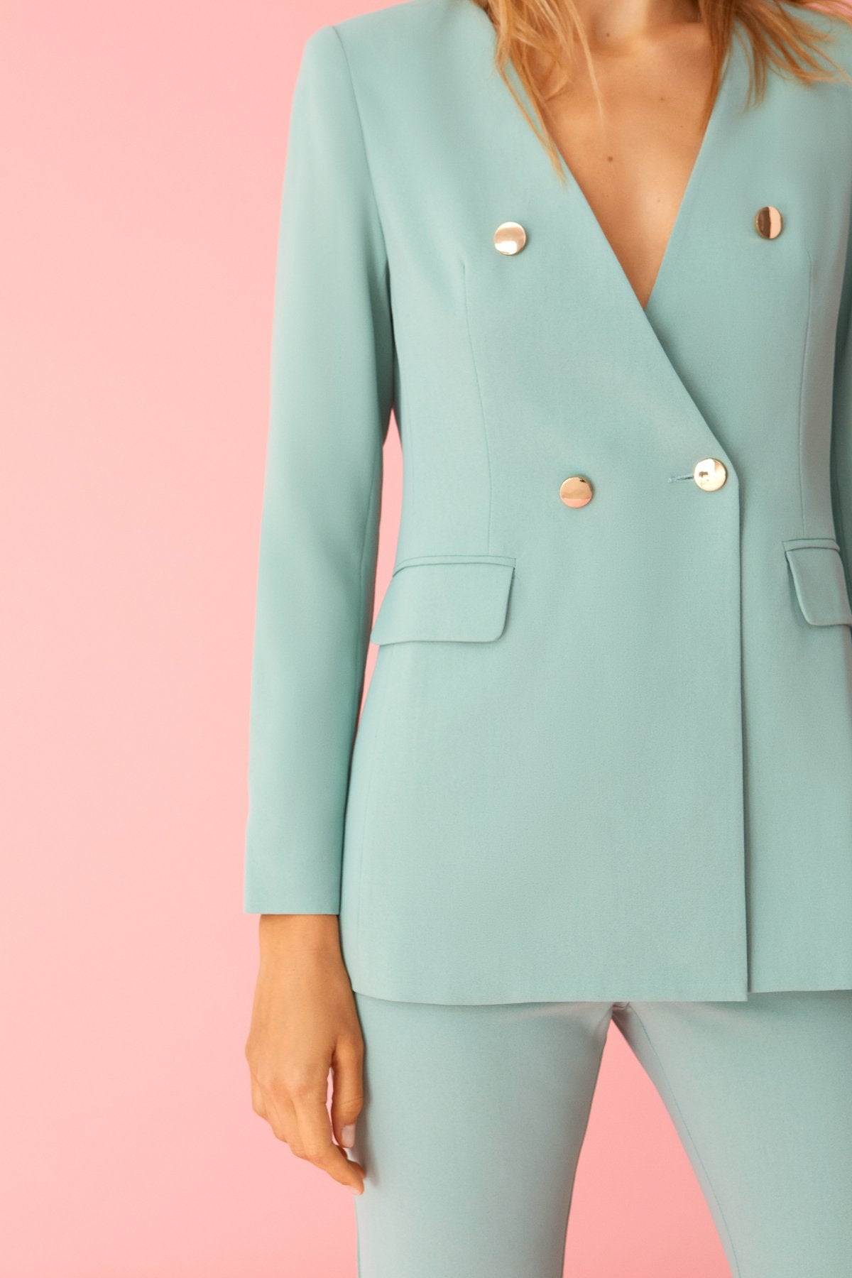 Traje Chaqueta Cornelia & Pantalon Alexandra Verde · Pretty in Pink · - Bruna