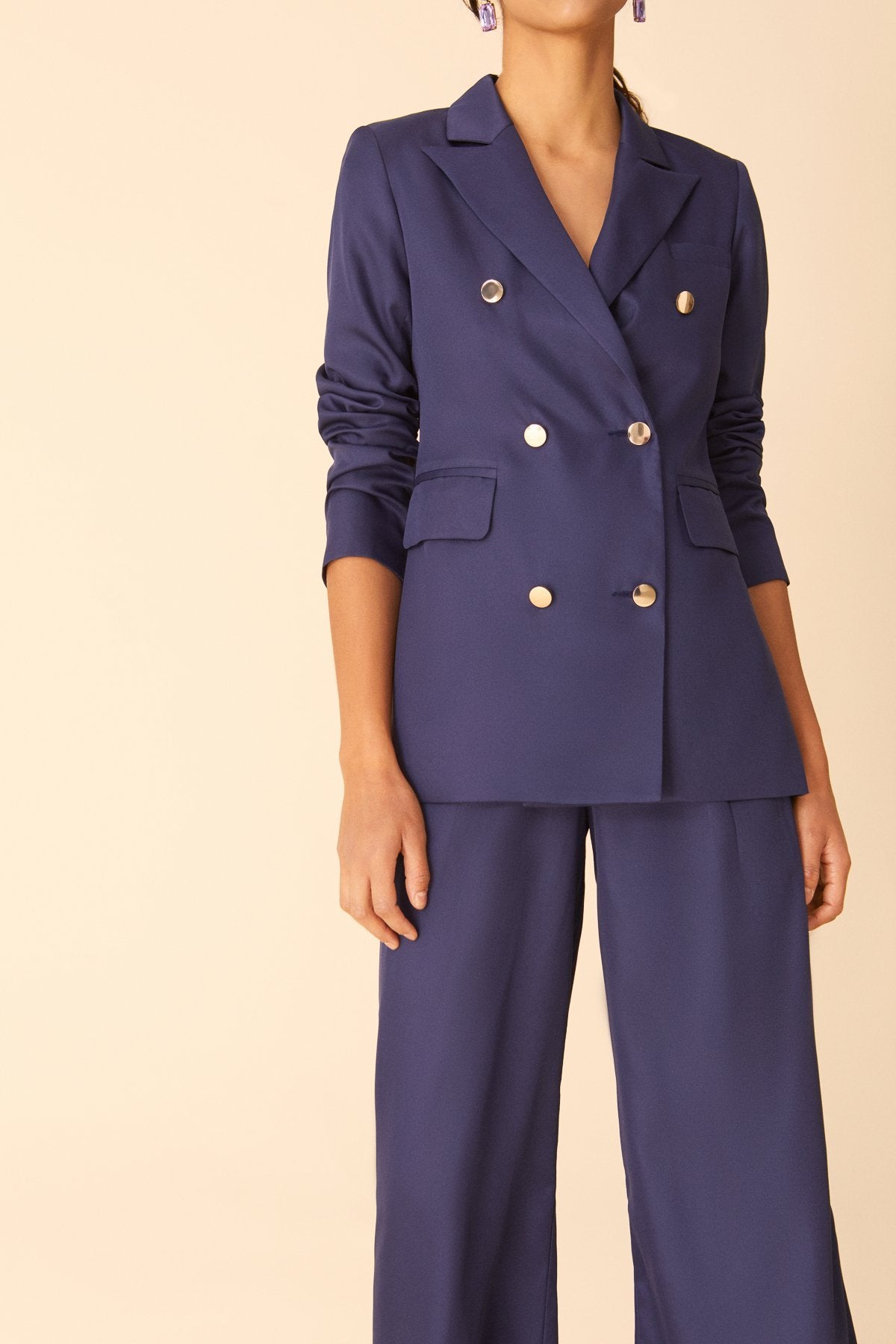 Traje Chaqueta Deborah & Pantalón Libi Azul Noche · Ipanema · - Bruna