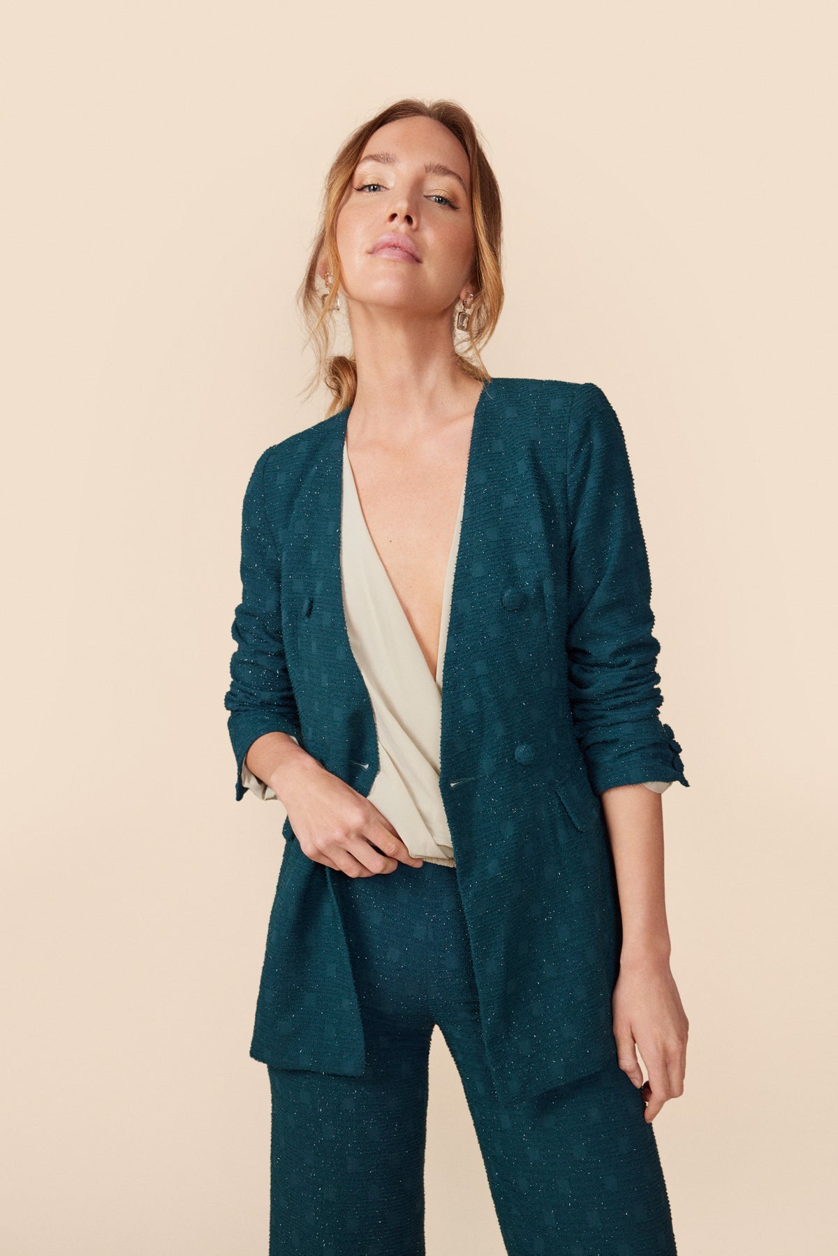 Traje Chaqueta Pia + Pantalon Lucy Jacquard · Alegoria · - Bruna