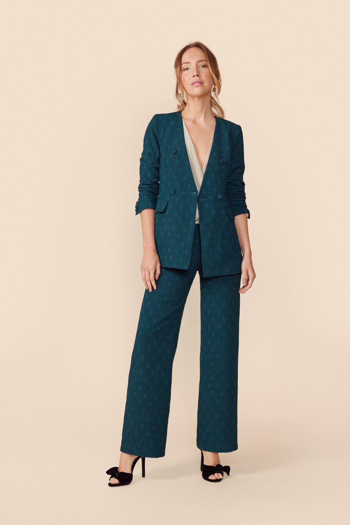 Traje Chaqueta Pia + Pantalon Lucy Jacquard · Alegoria · - Bruna