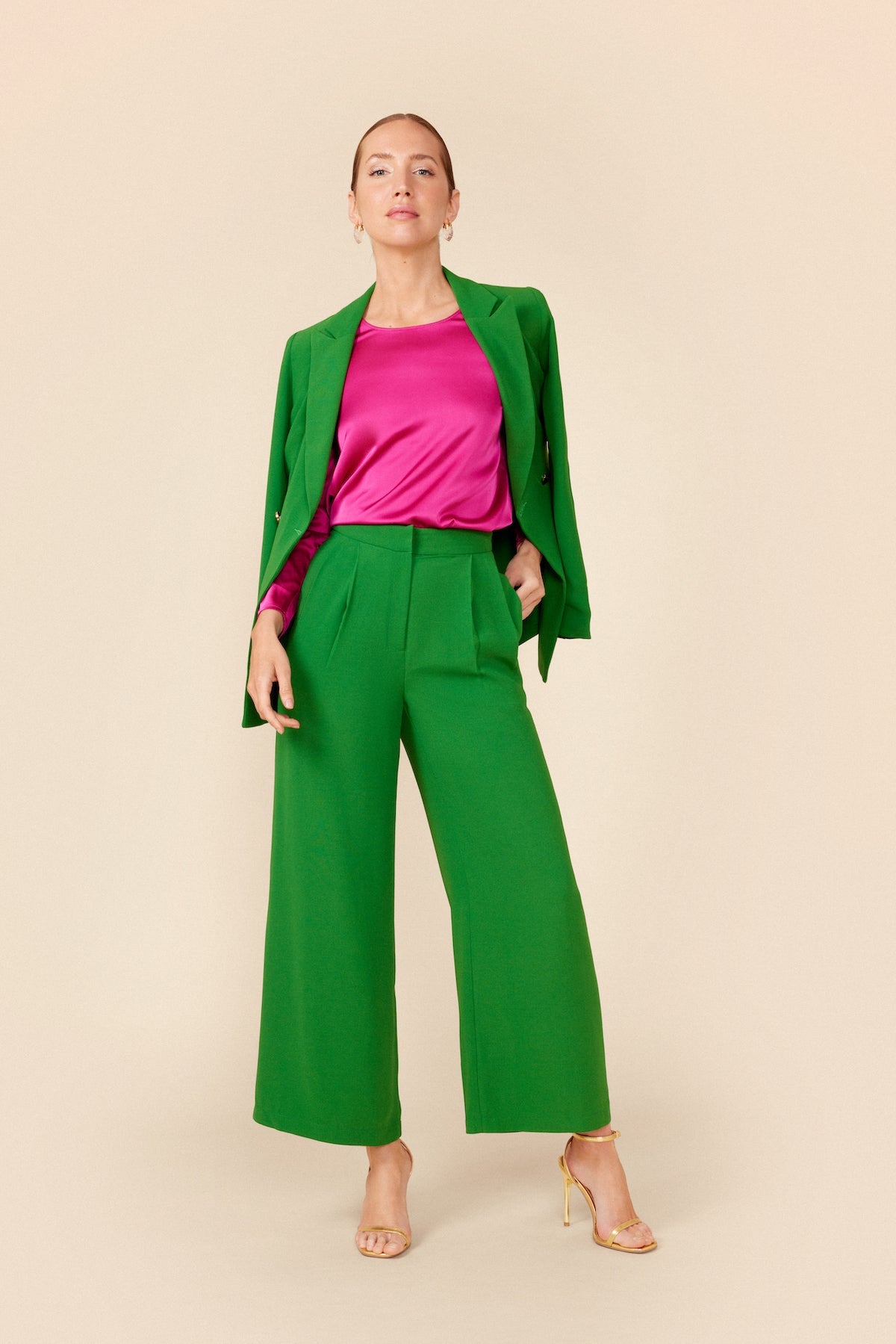 Traje de Chaqueta Bibi + Pantalon Libi Esmeralda · Hamptons · - Bruna