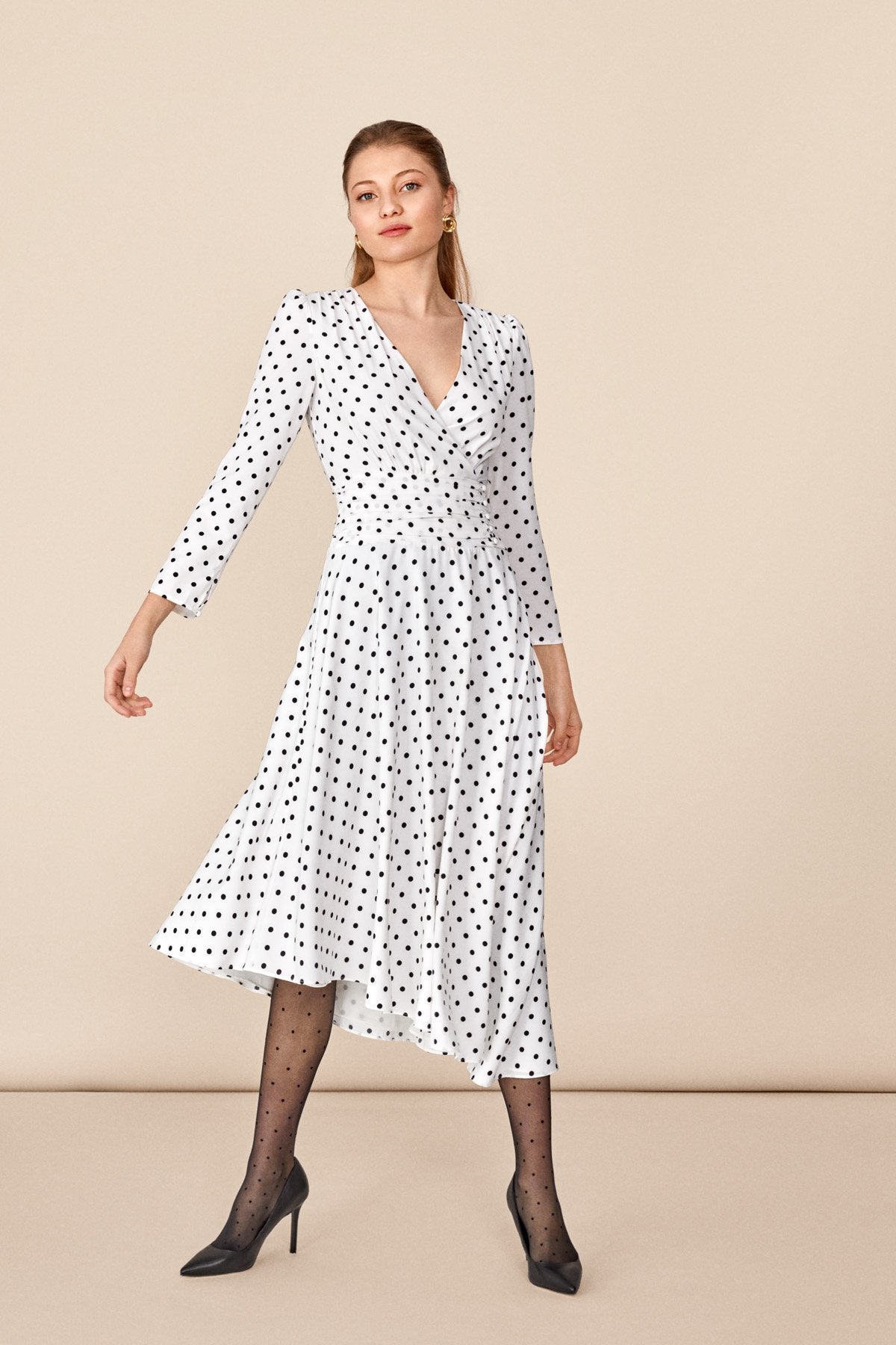 Vestido Gala Lunares B/N · Rivera · - Bruna