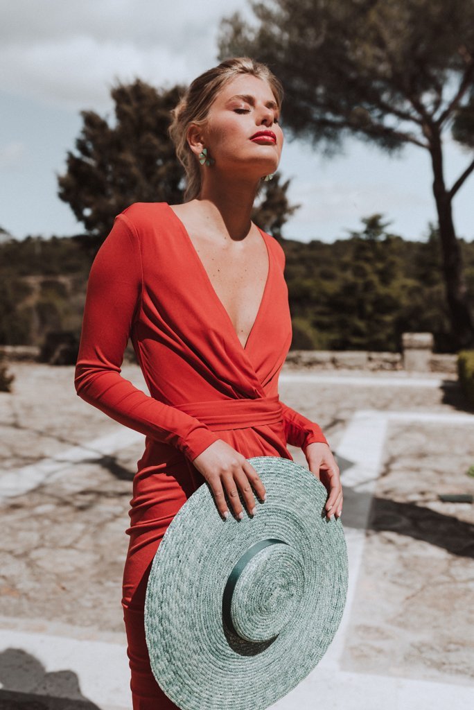 Vestido Leti Rojo Brick · Iconics · - Bruna